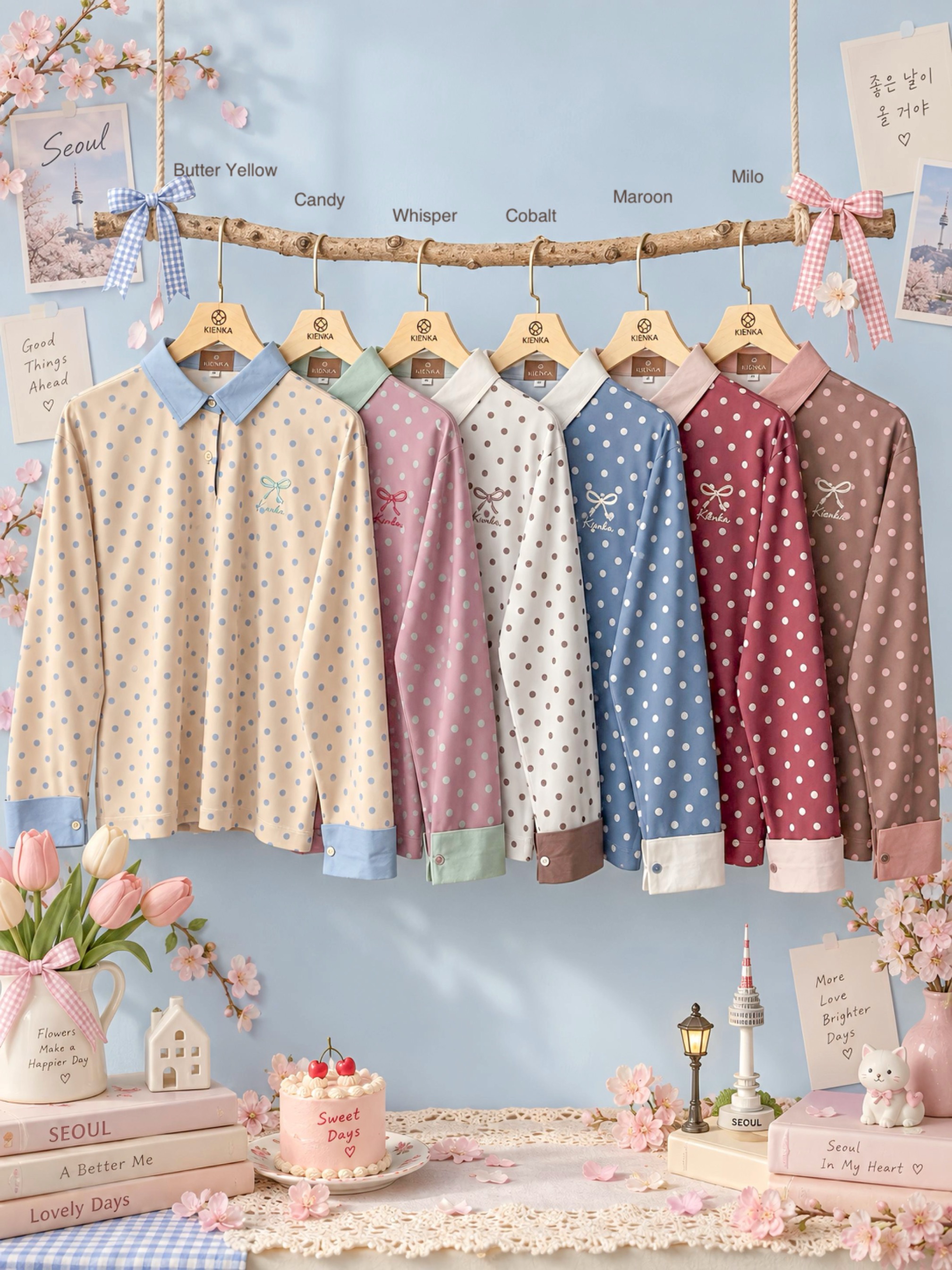 Nala Polka Shirt Maroon