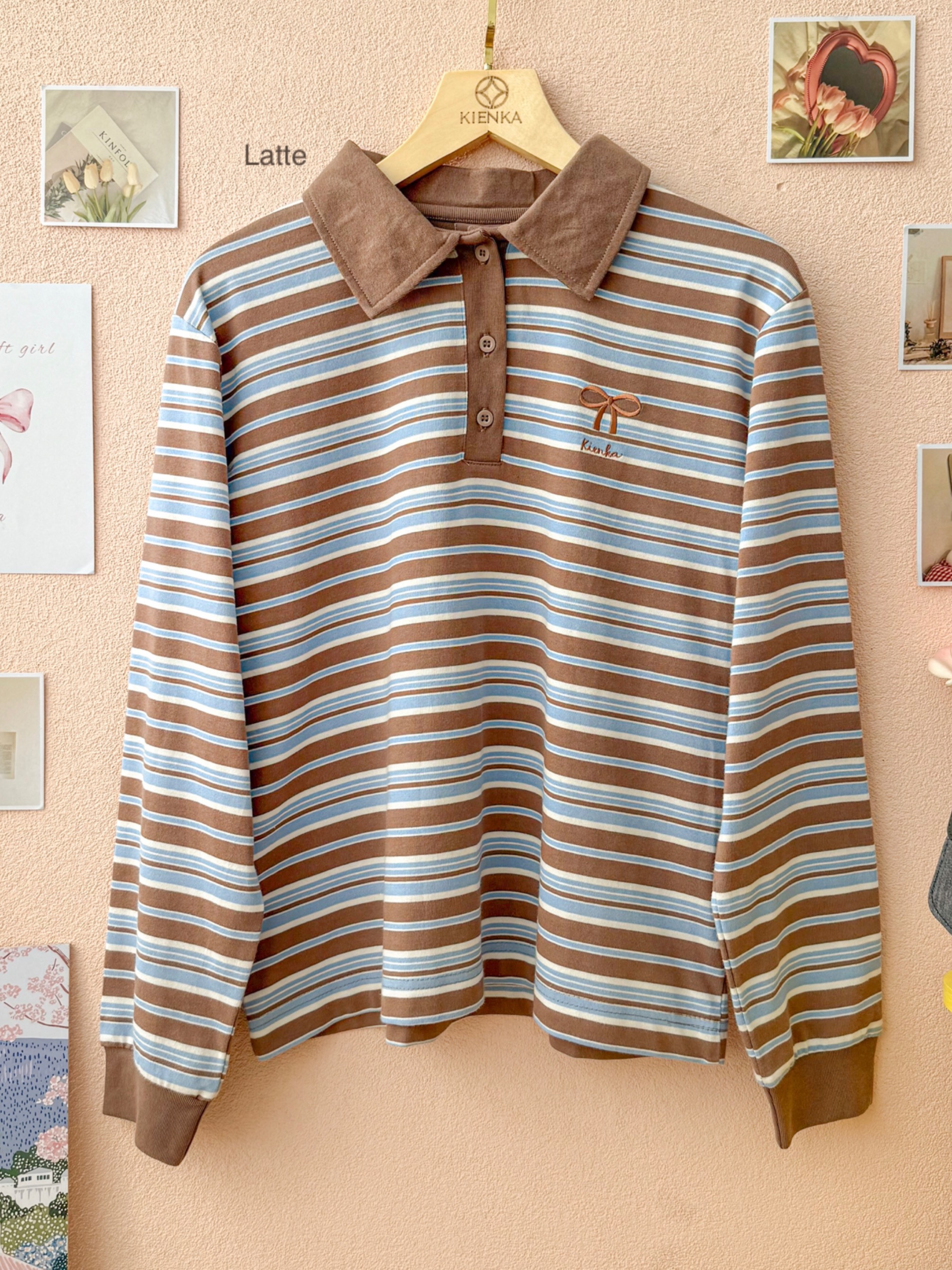 Hyeri Stripe Shirt Latte
