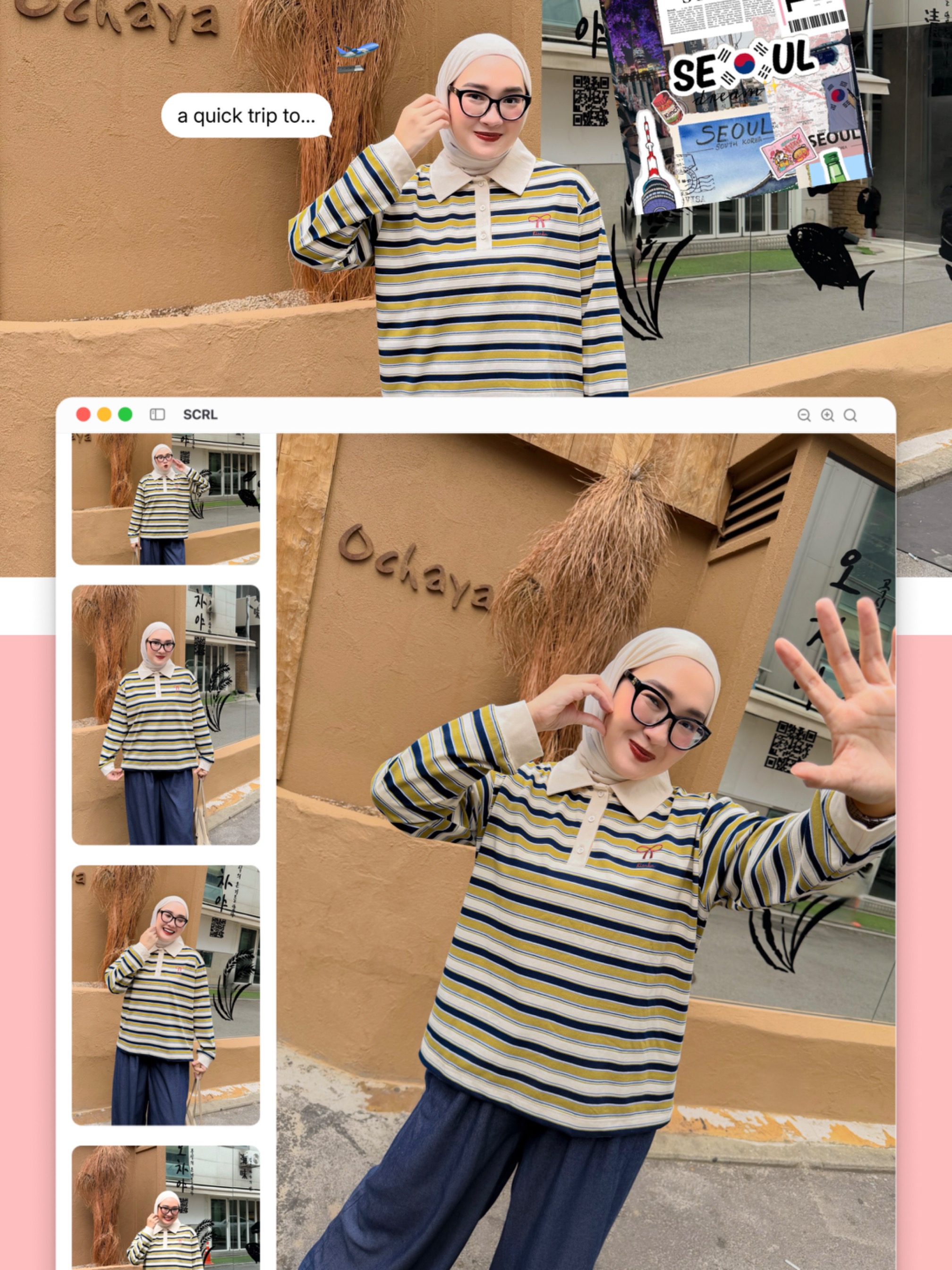 Hyeri Stripe Shirt Lime