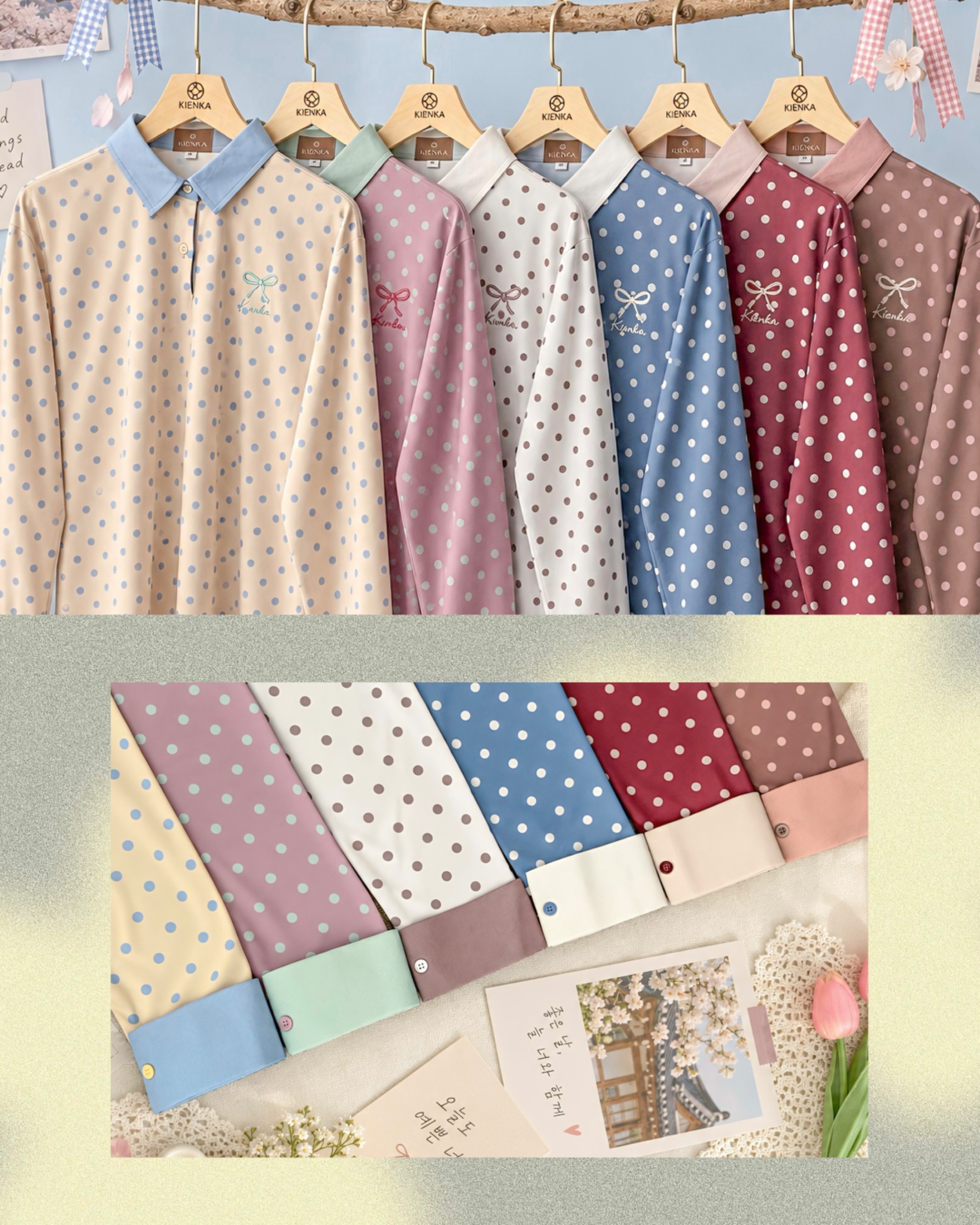 Nala Polka Shirt Maroon