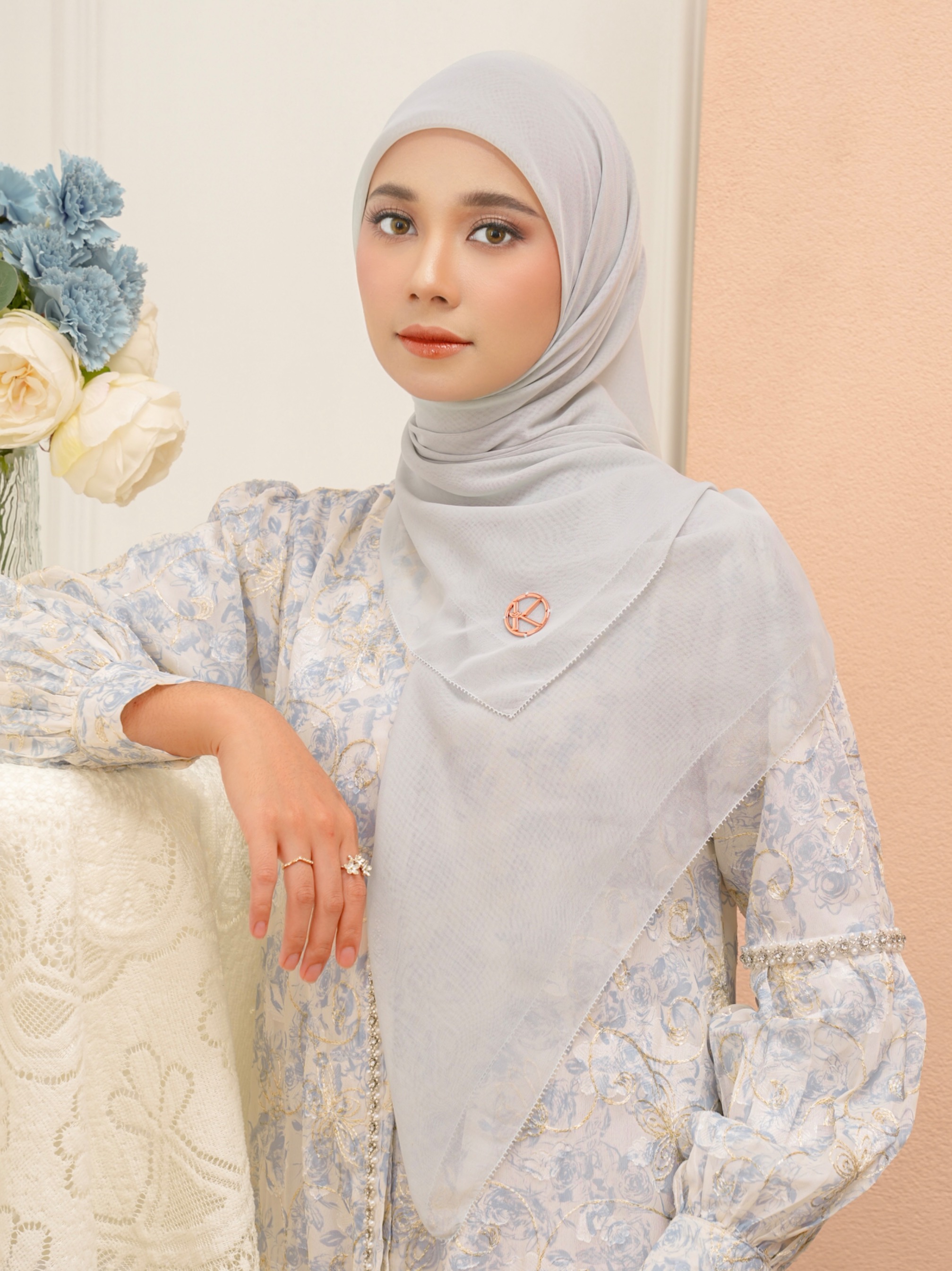 Gea Plain Hijab Cloud