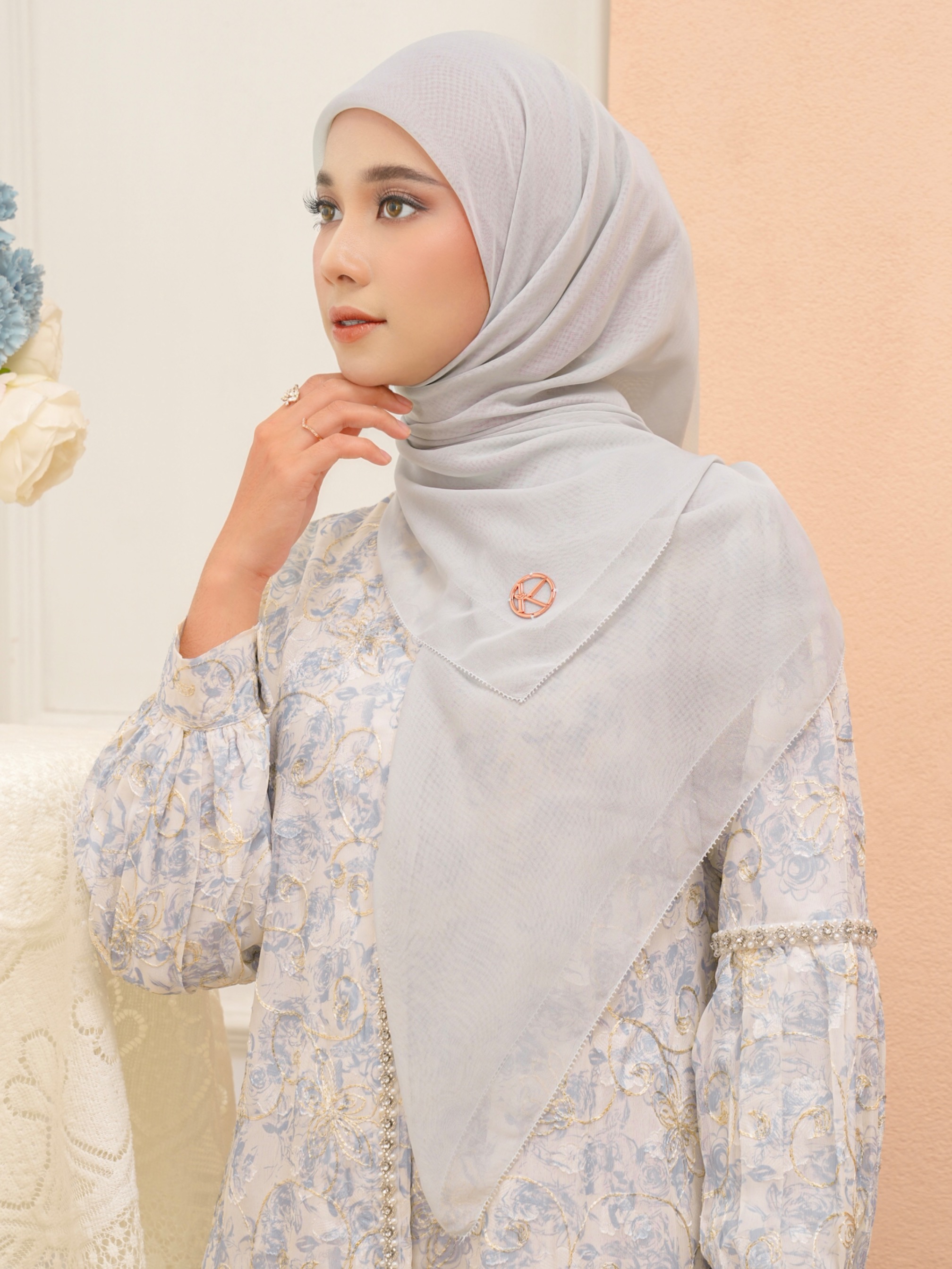 Gea Plain Hijab Cloud
