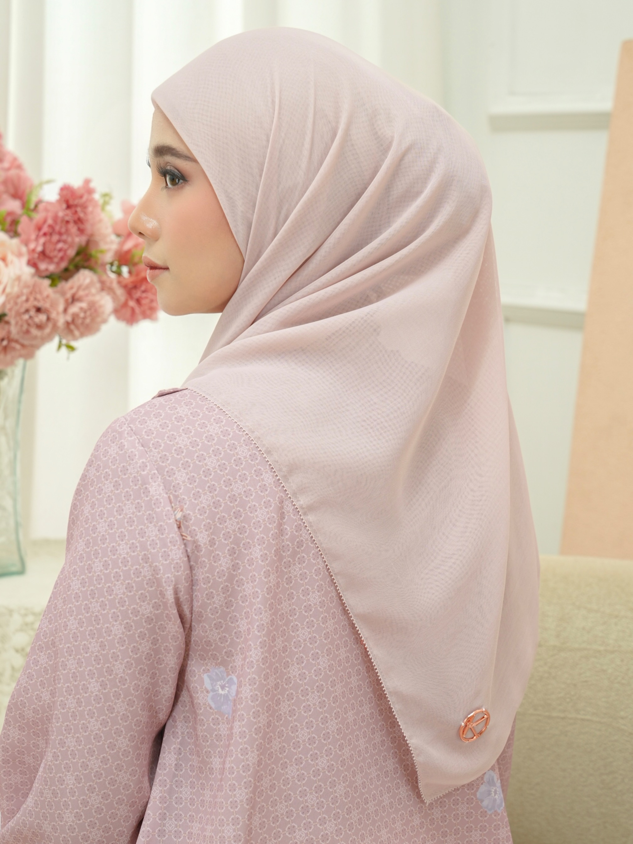 Gea Plain Hijab Rose