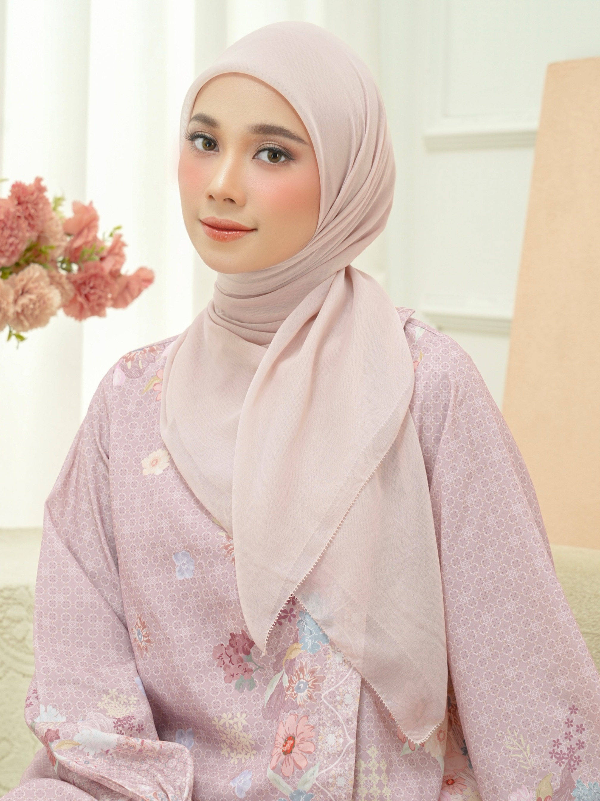 Gea Plain Hijab Rose