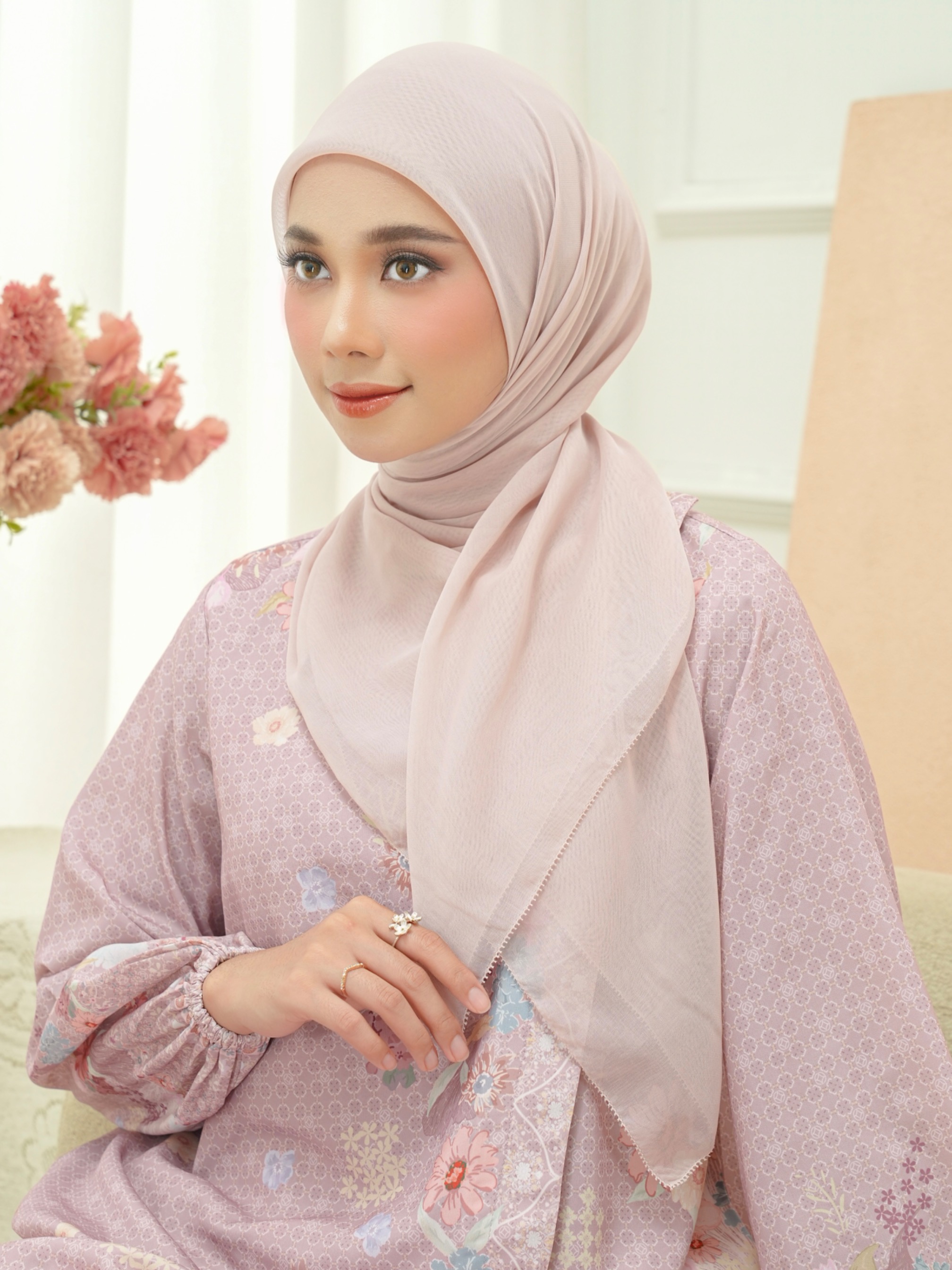 Gea Plain Hijab Rose