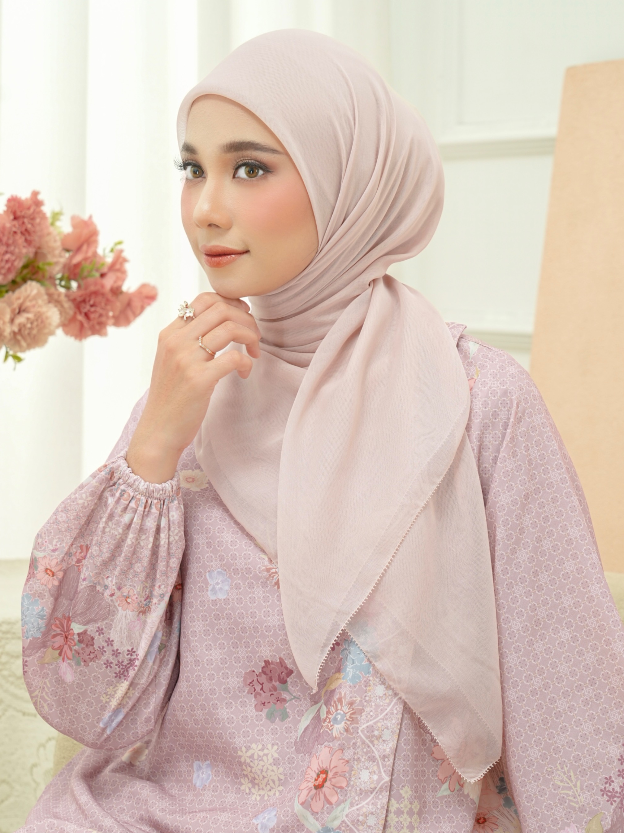 Gea Plain Hijab Rose