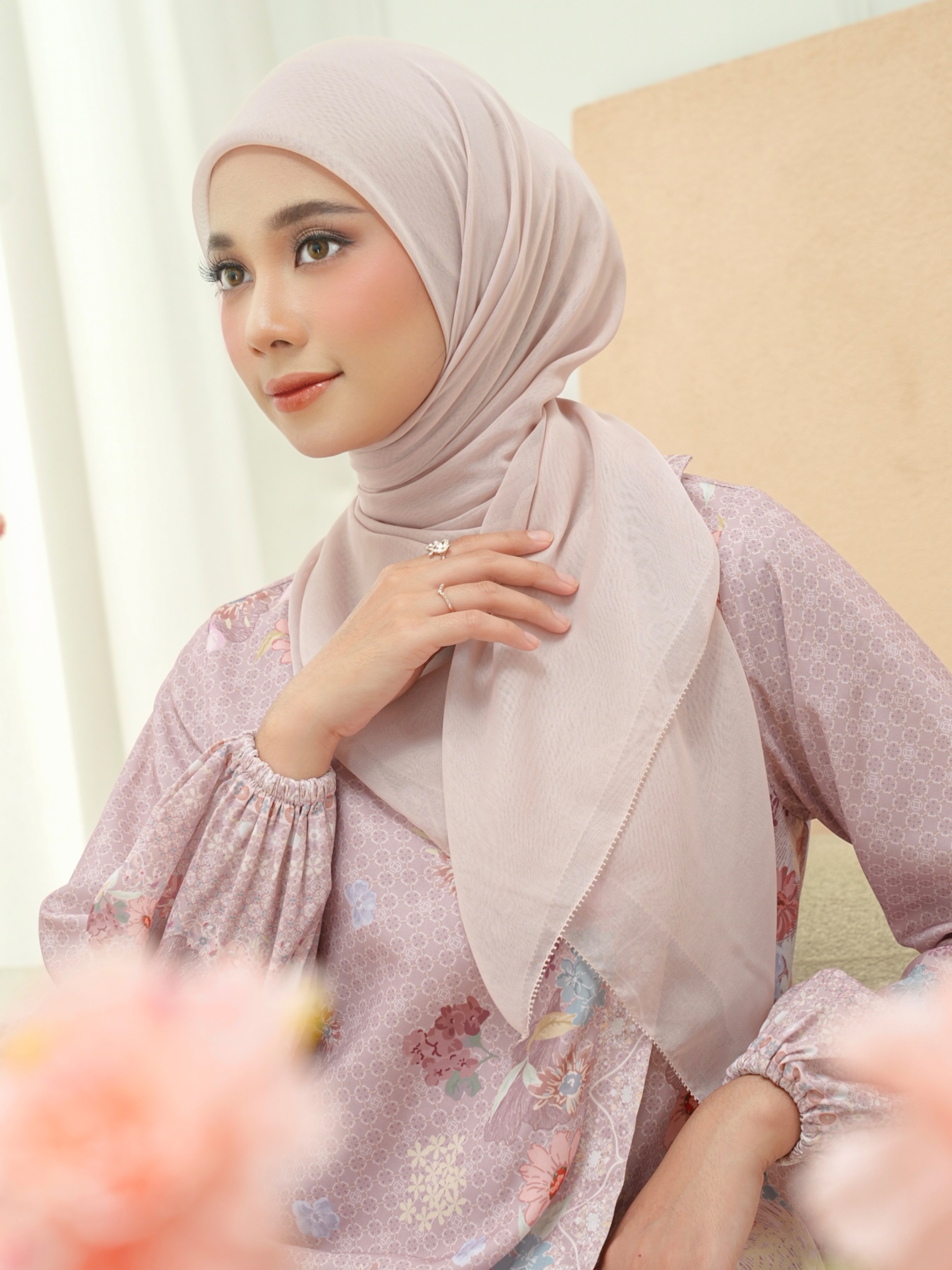Gea Plain Hijab Rose