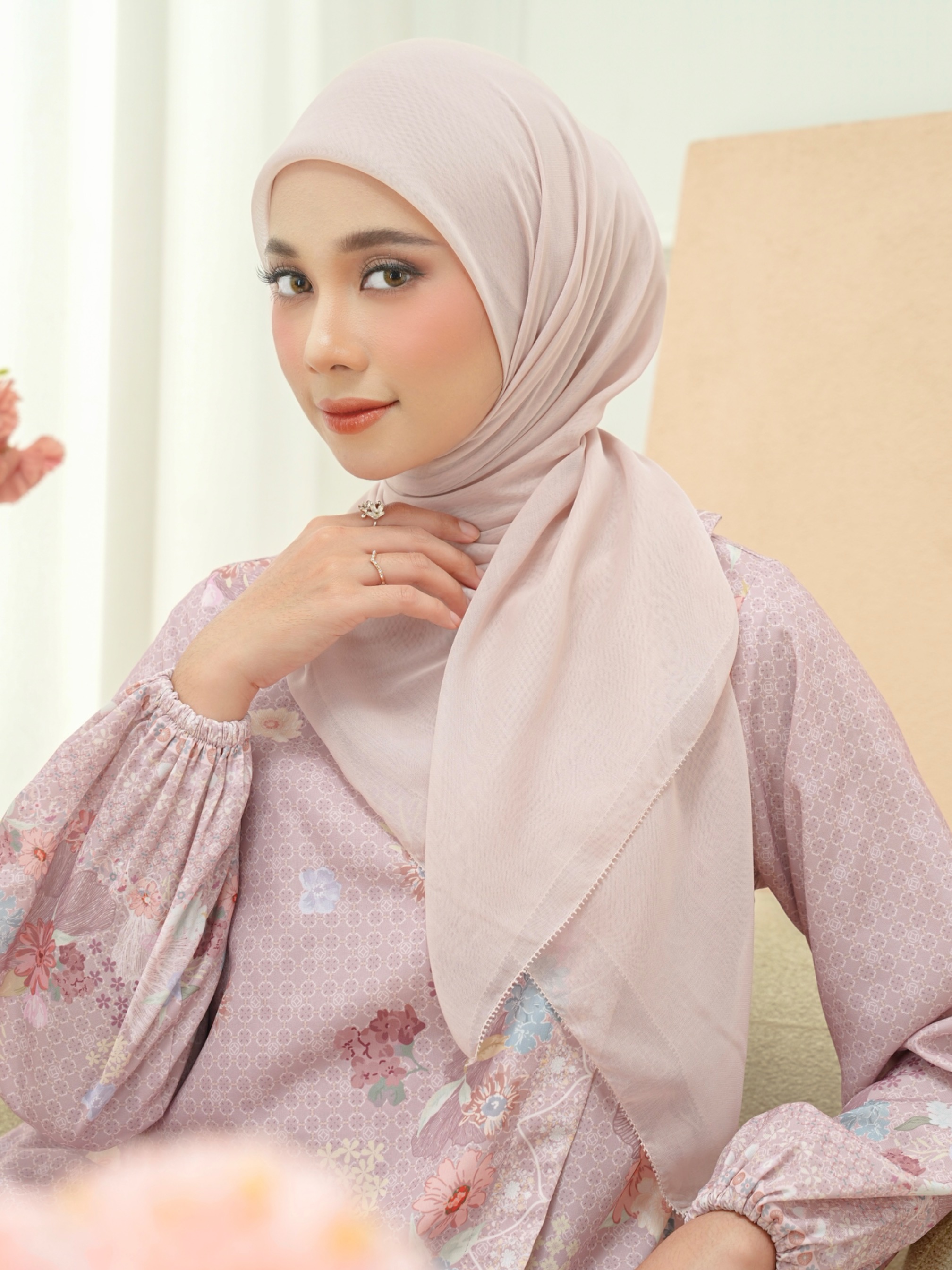 Gea Plain Hijab Rose