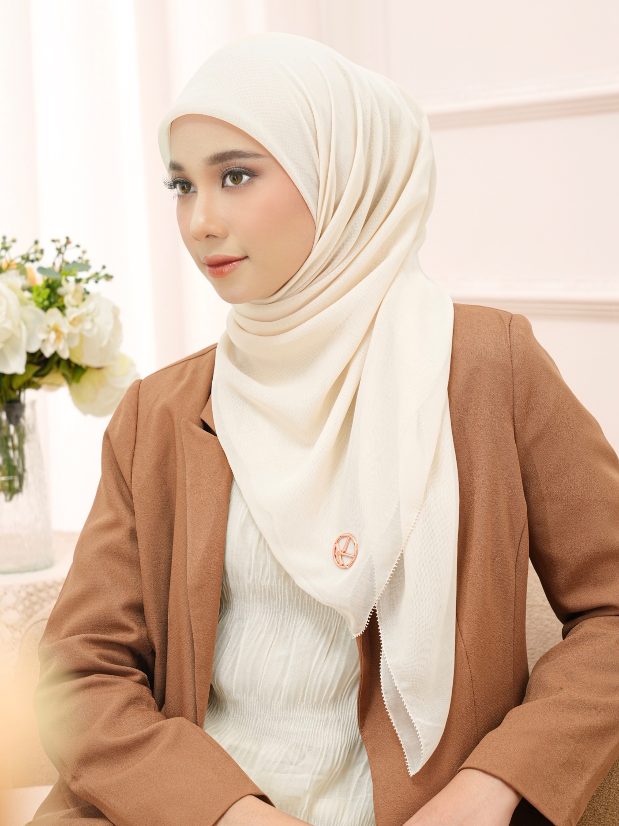 Gea Plain Hijab Vanilla