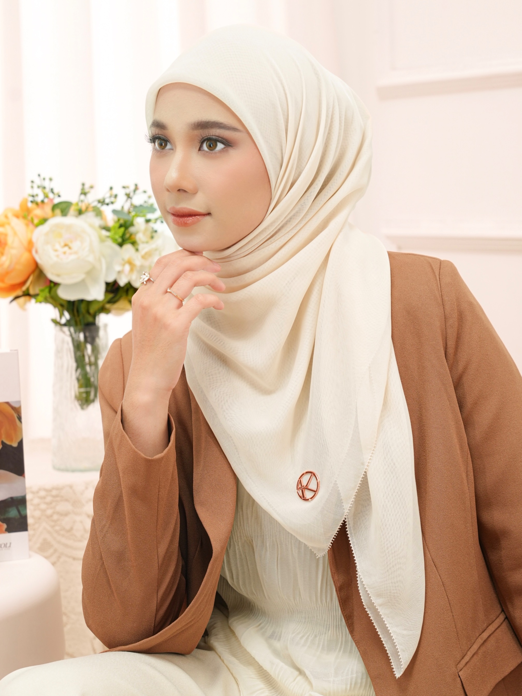 Gea Plain Hijab Vanilla