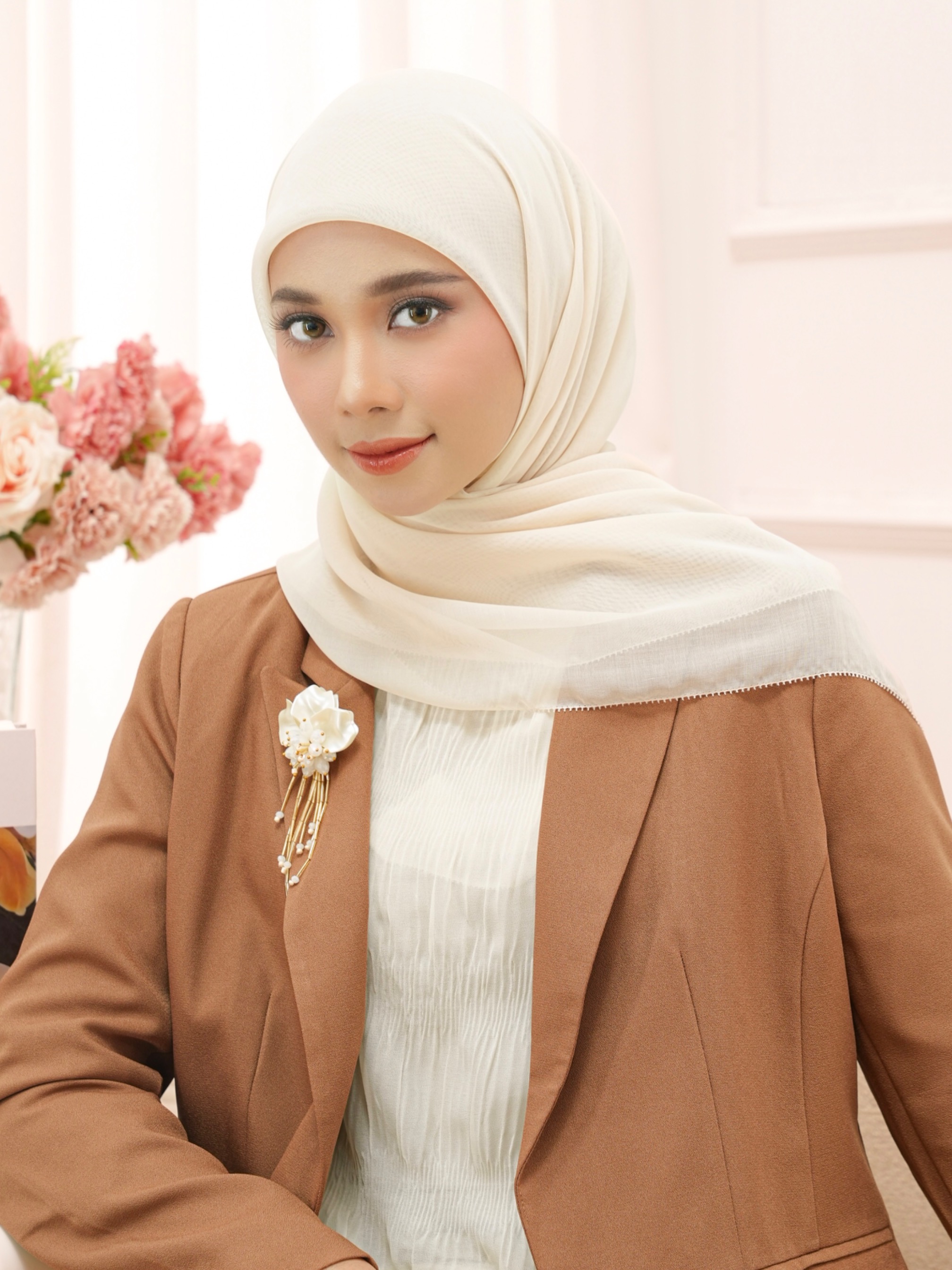 Gea Plain Hijab Vanilla