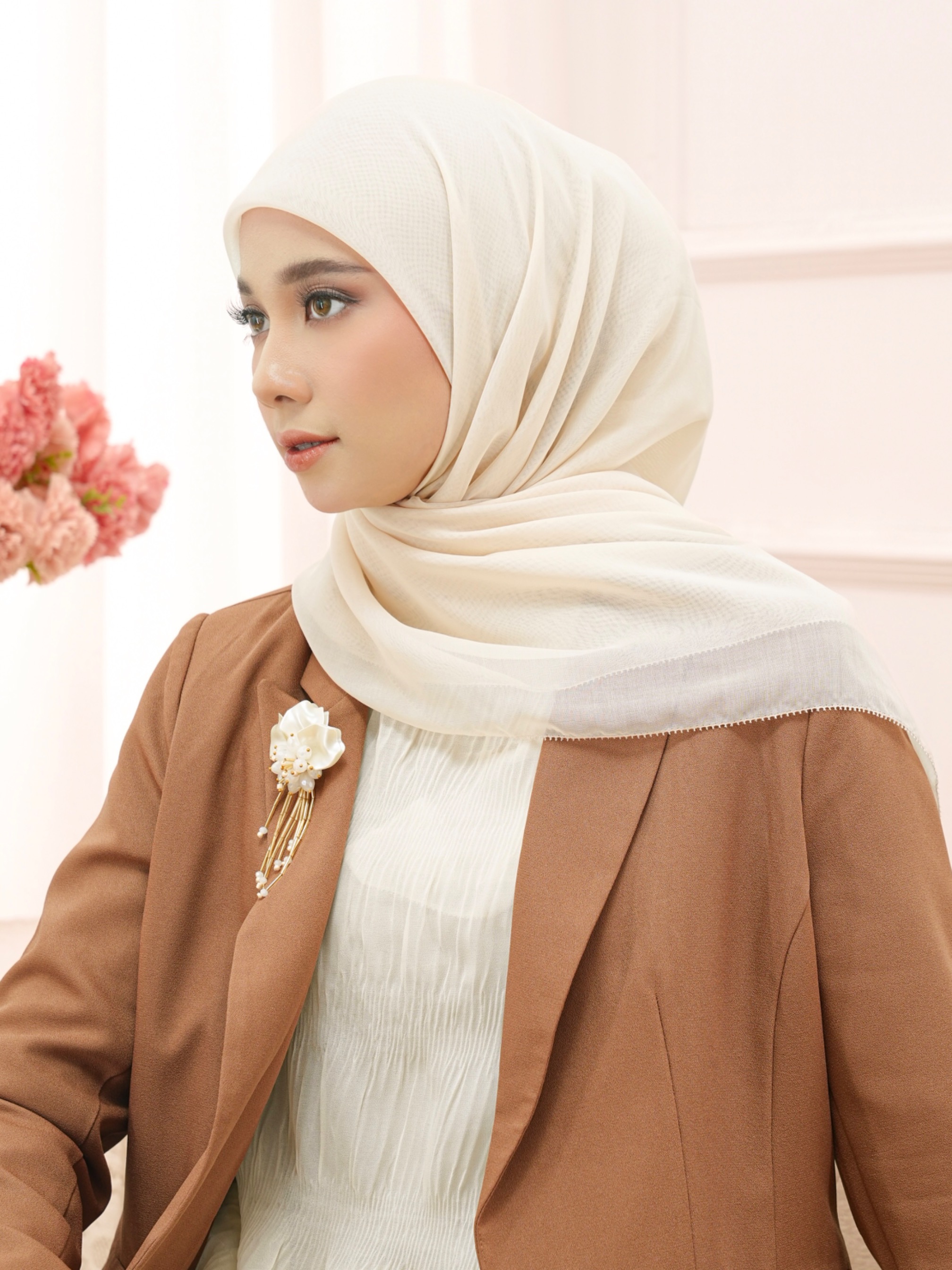 Gea Plain Hijab Vanilla