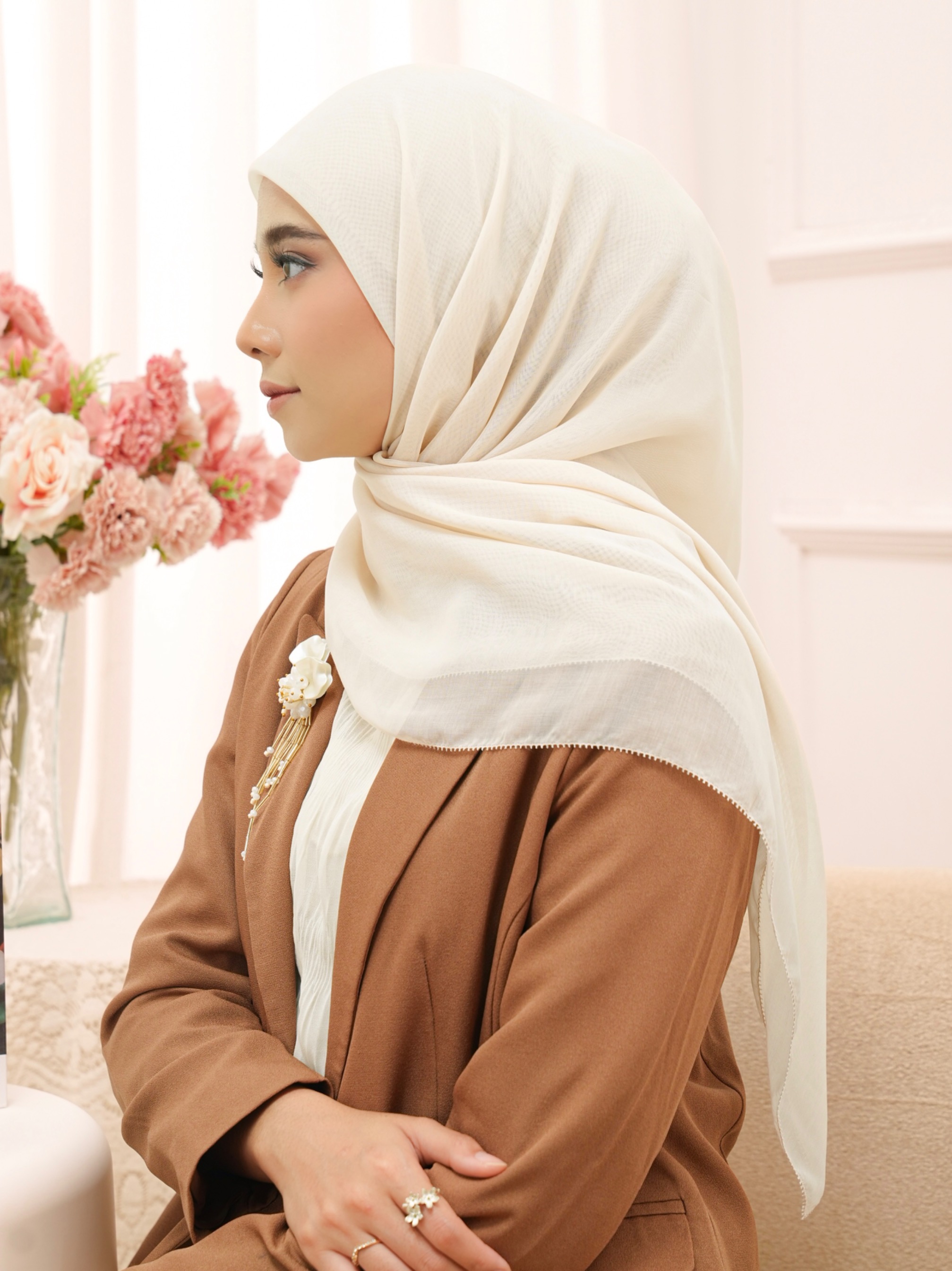 Gea Plain Hijab Vanilla