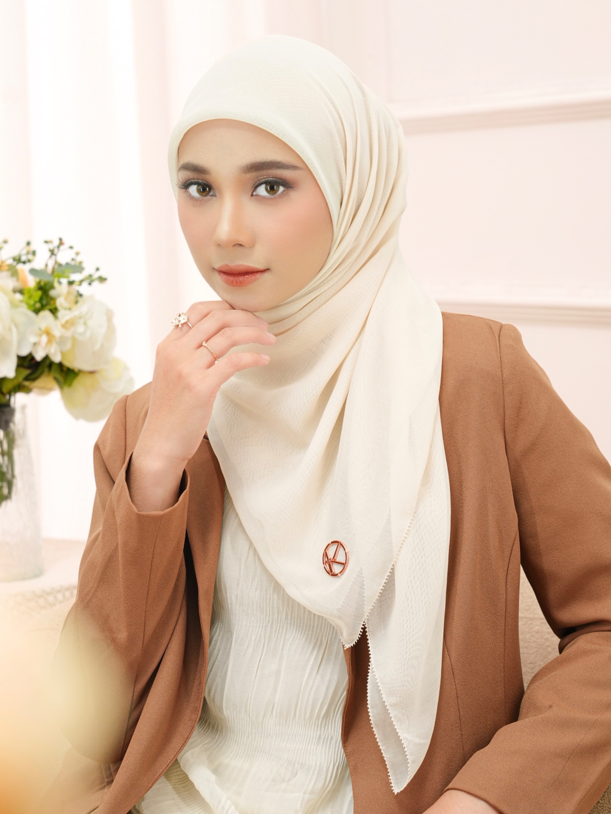Gea Plain Hijab Vanilla
