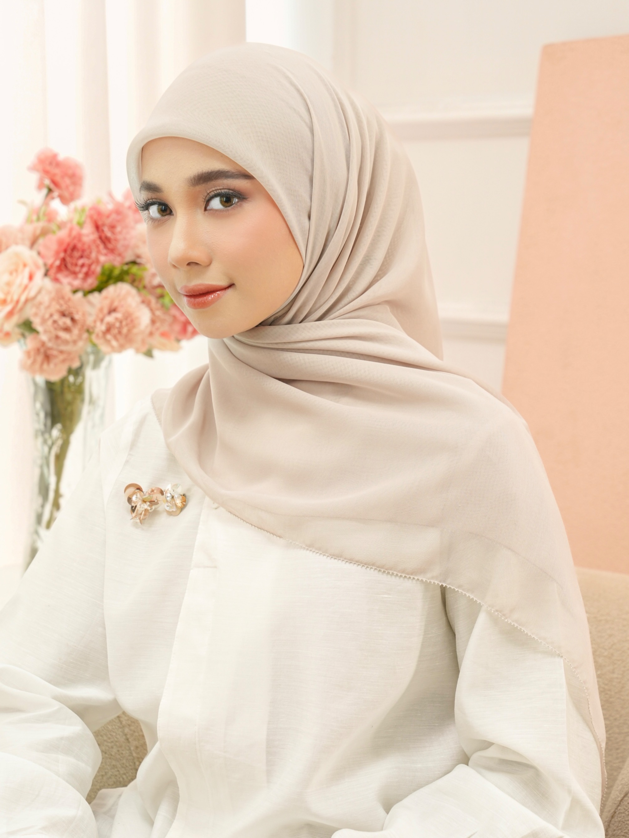Gea Plain Hijab Khaki