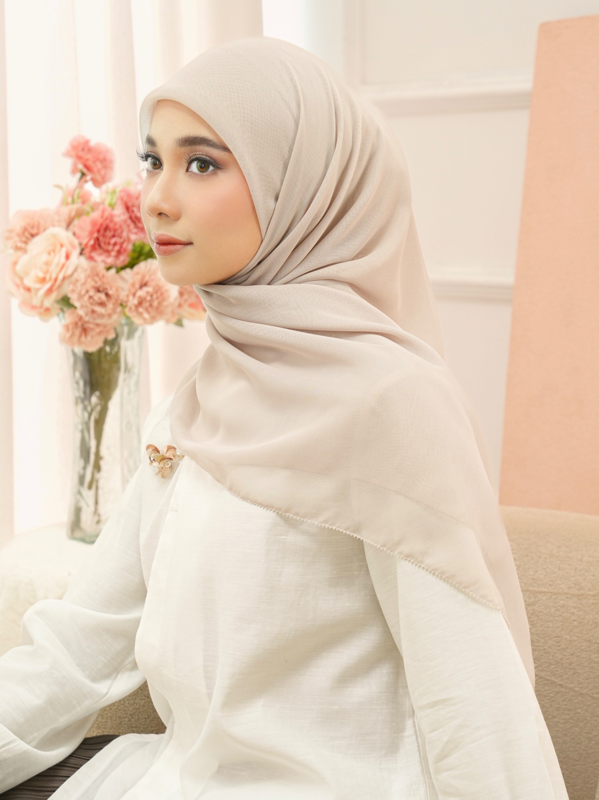 Gea Plain Hijab Khaki