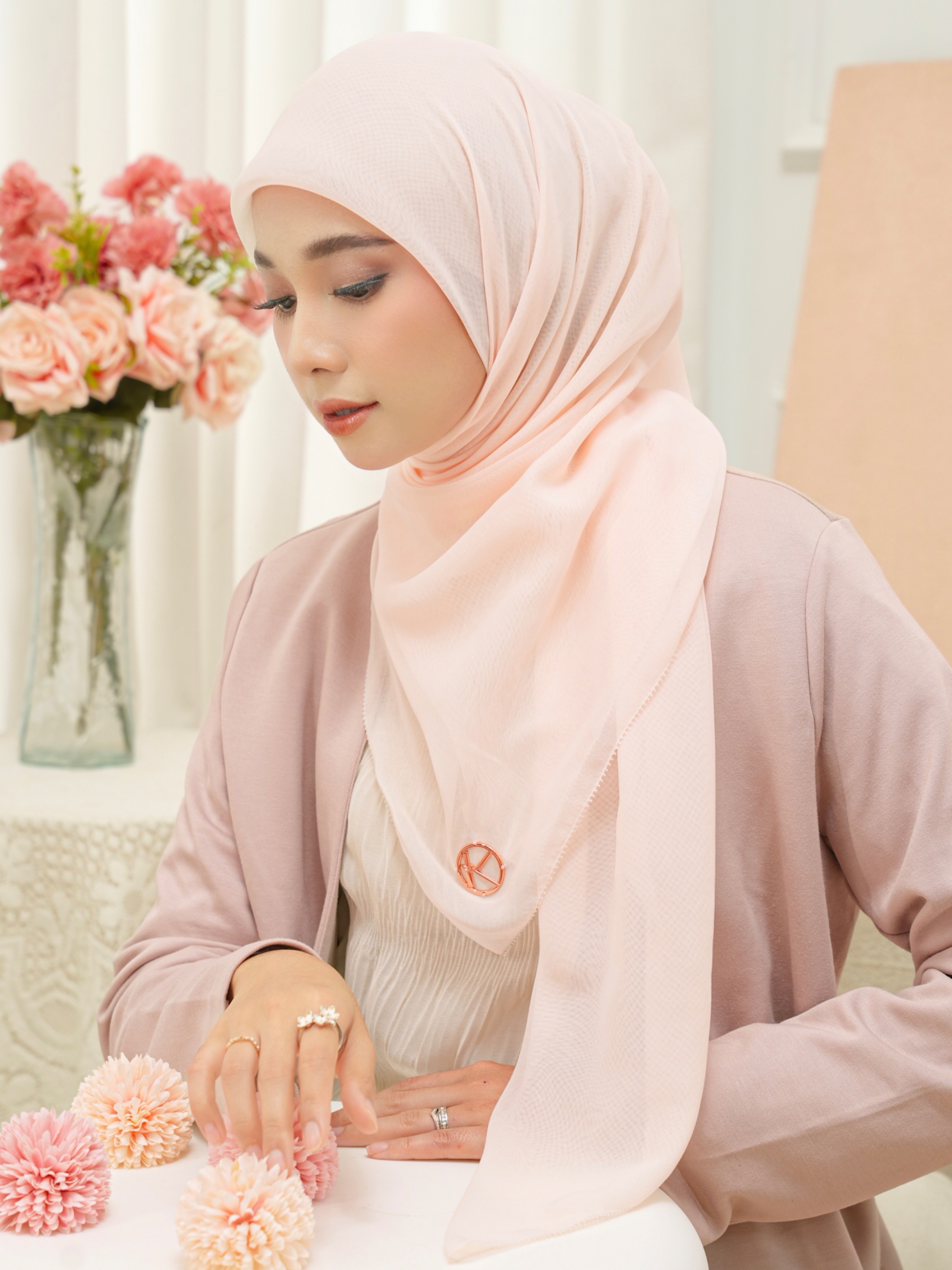 Gea Plain Hijab Coral