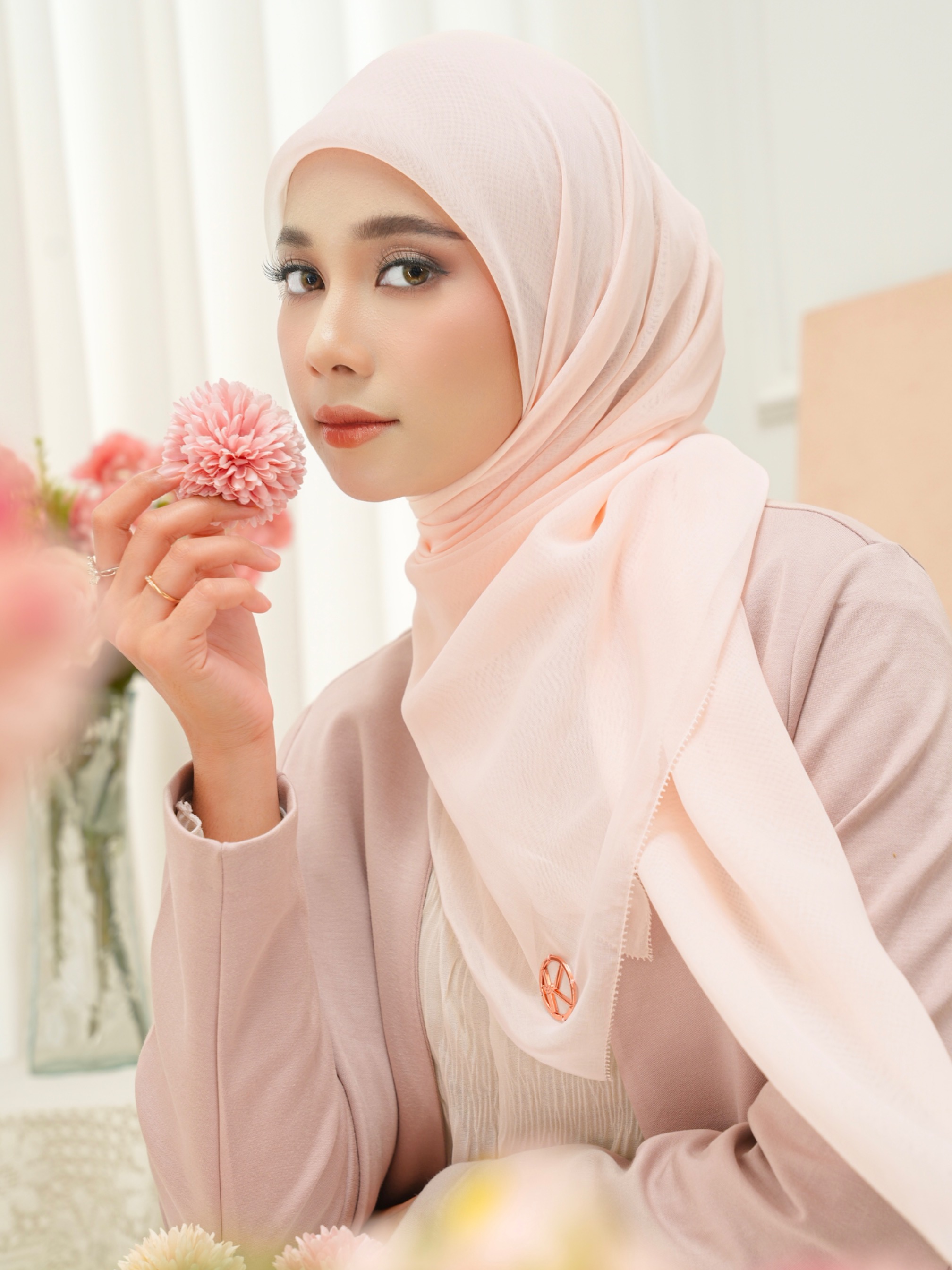 Gea Plain Hijab Coral