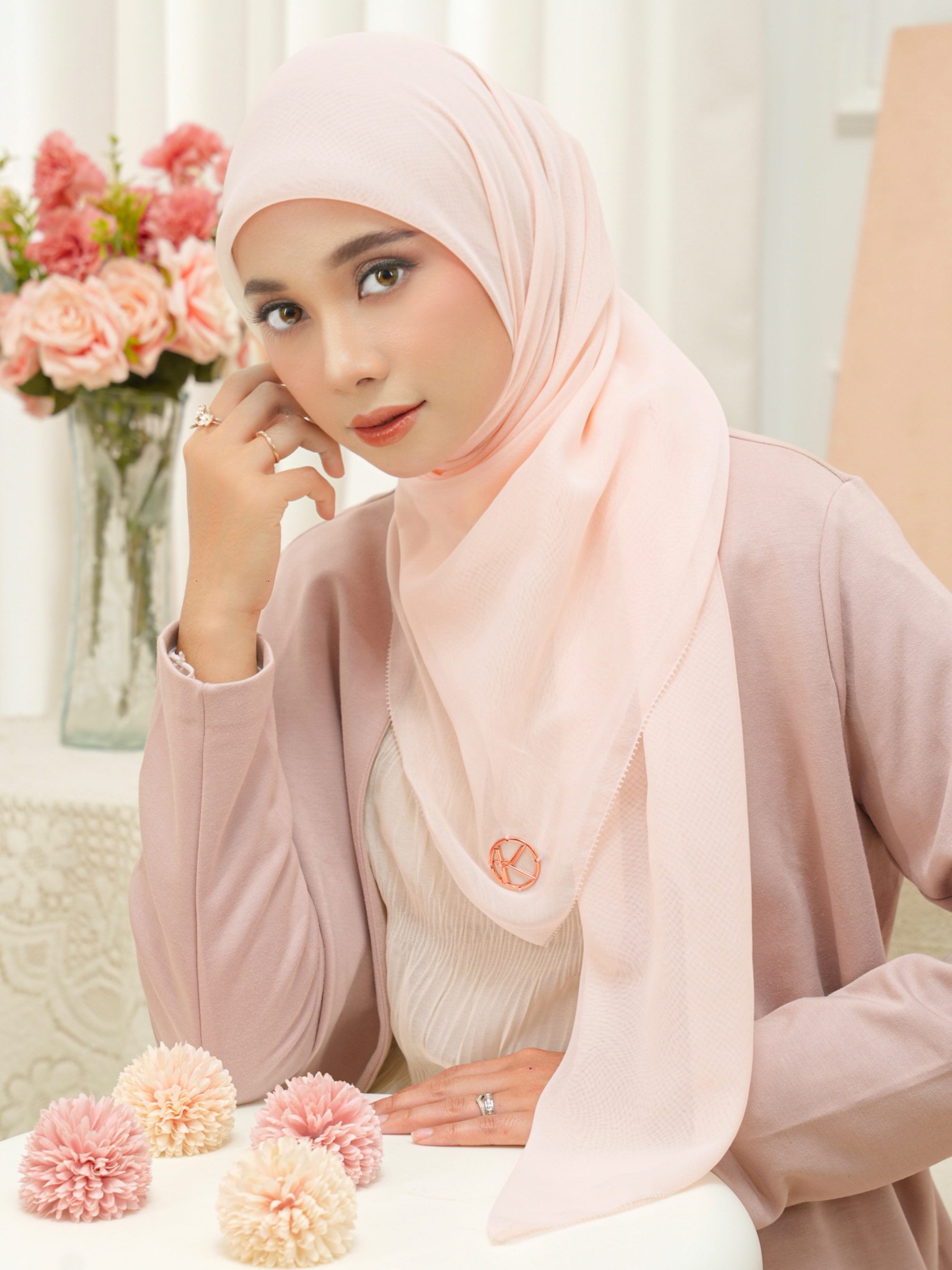 Gea Plain Hijab Coral