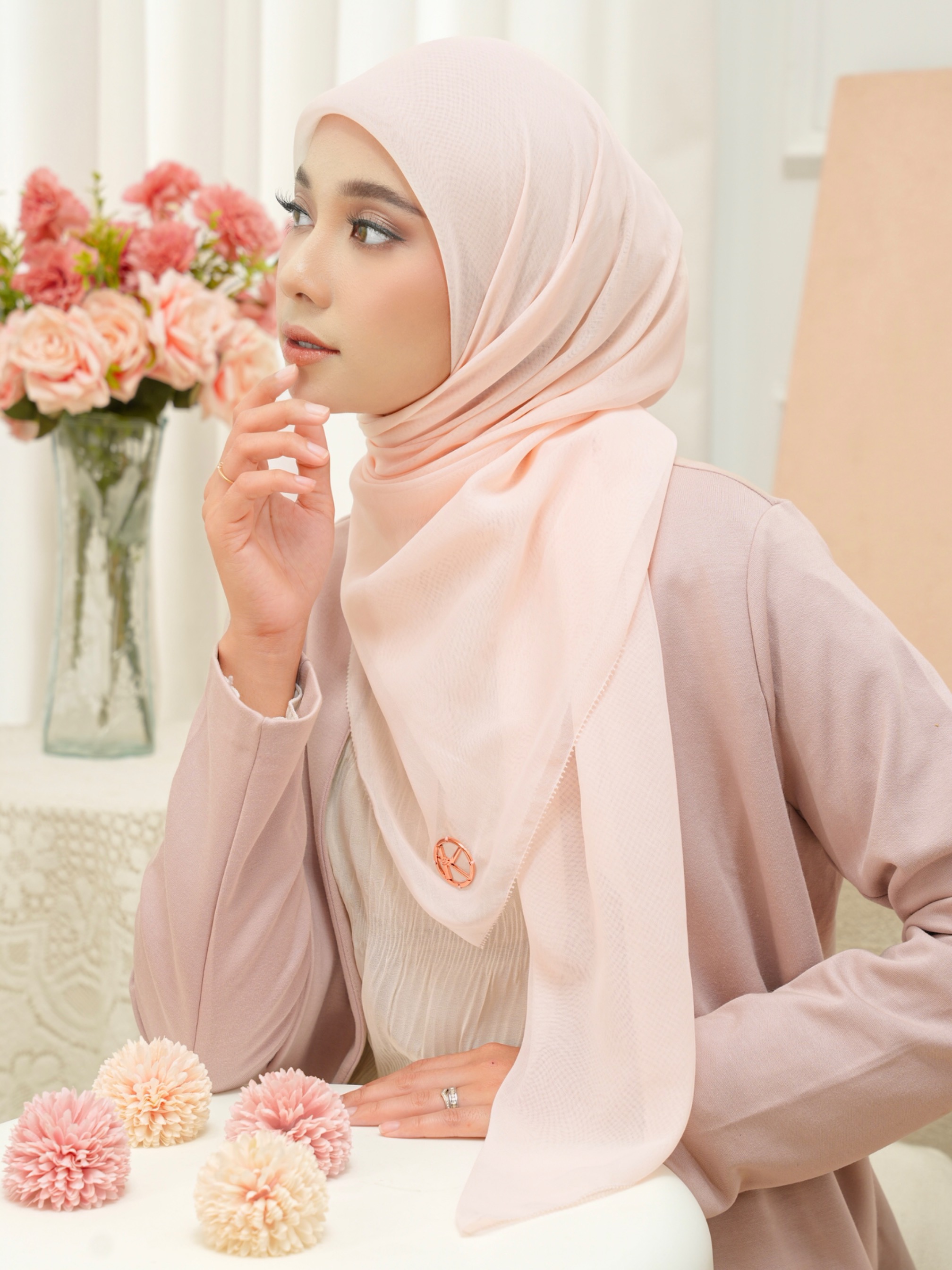 Gea Plain Hijab Coral
