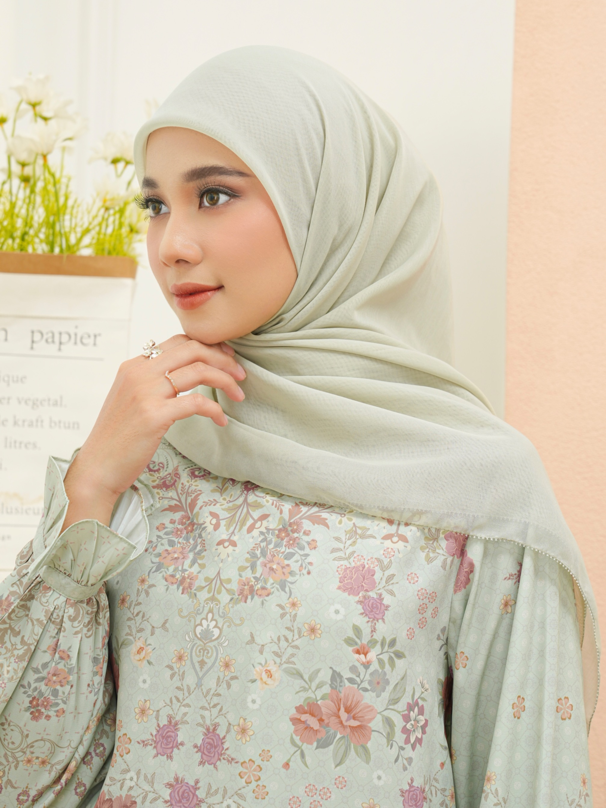 Gea Plain Hijab Pistachio
