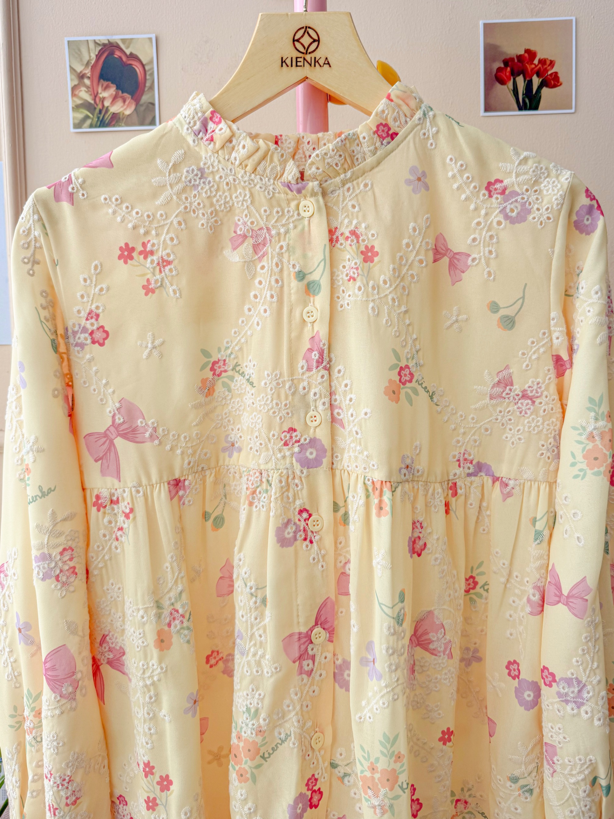 Yoona Embroidery Blouse Canary