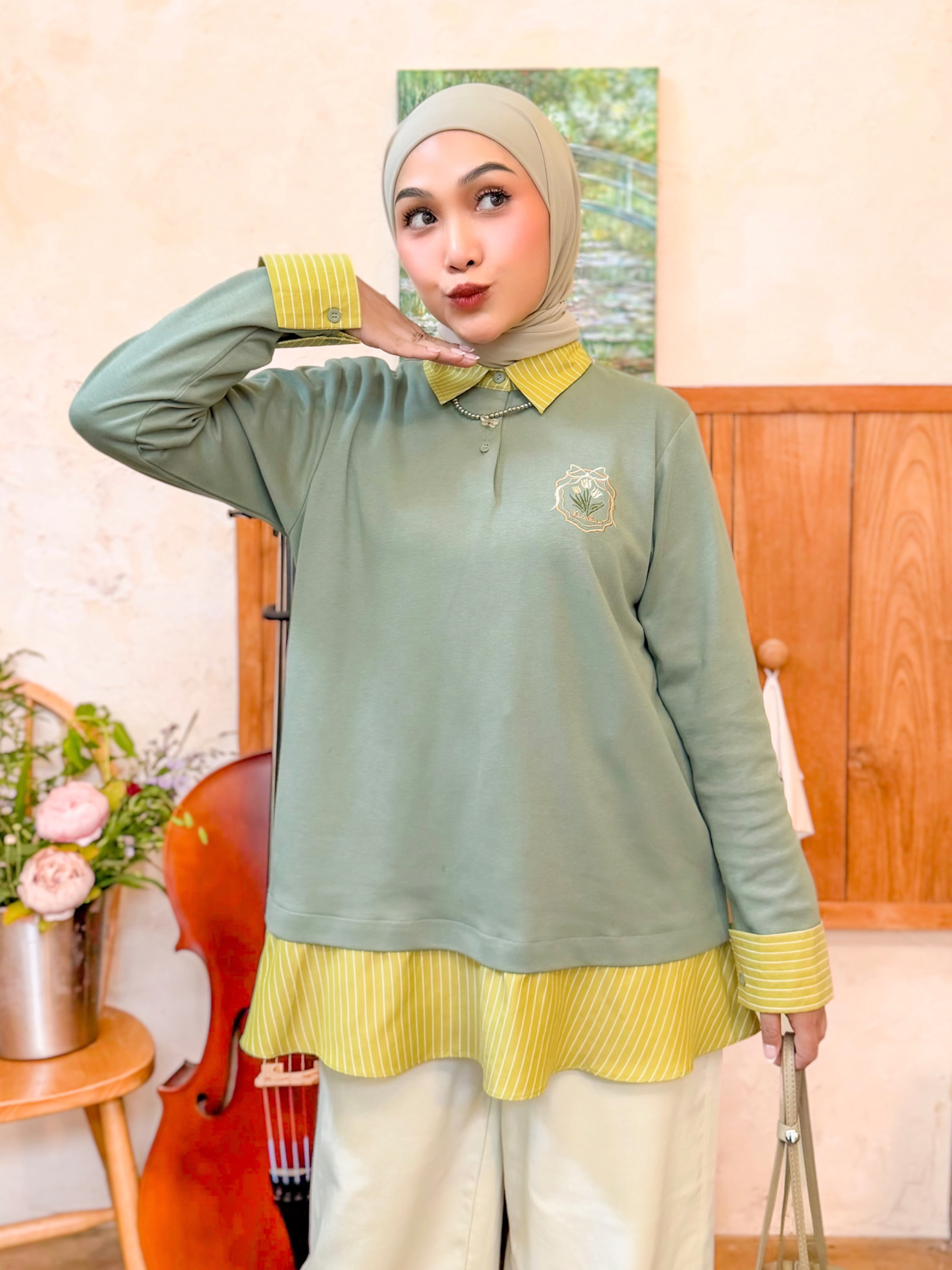 Ryuna Long Sleeve Pistachio