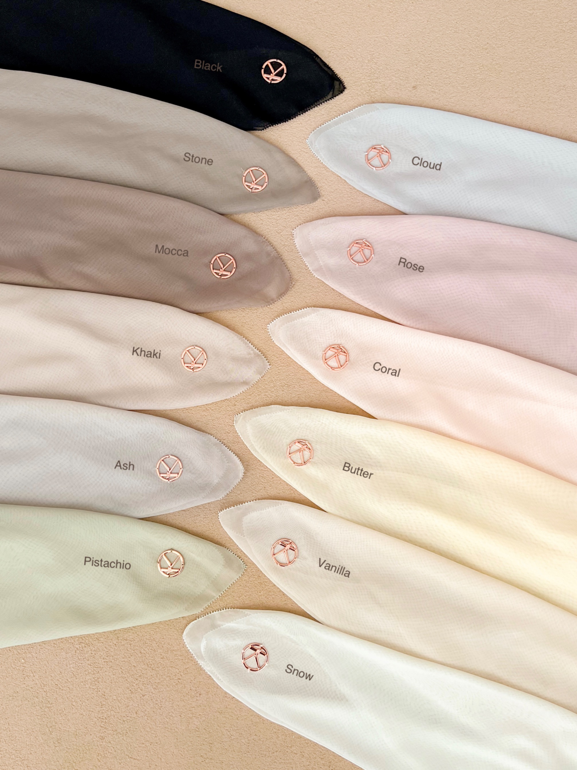 Gea Plain Hijab Stone