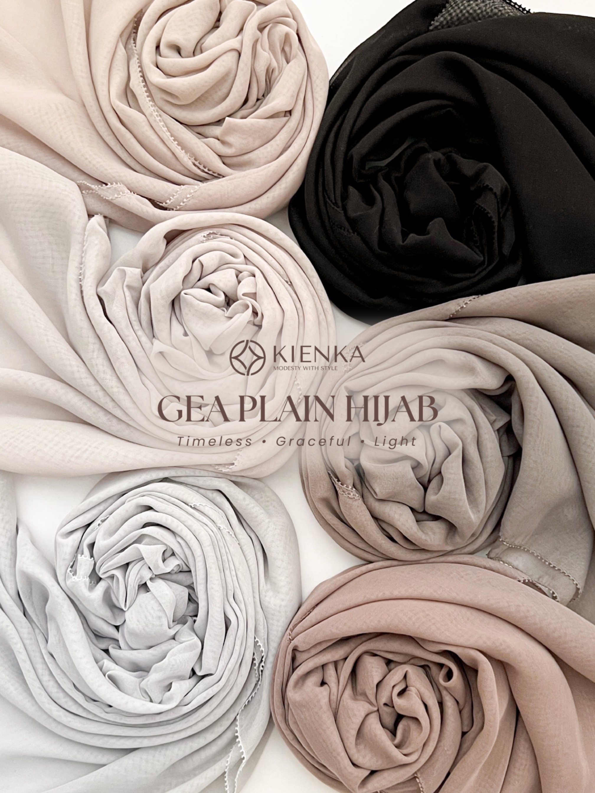 Gea Plain Hijab Mocca