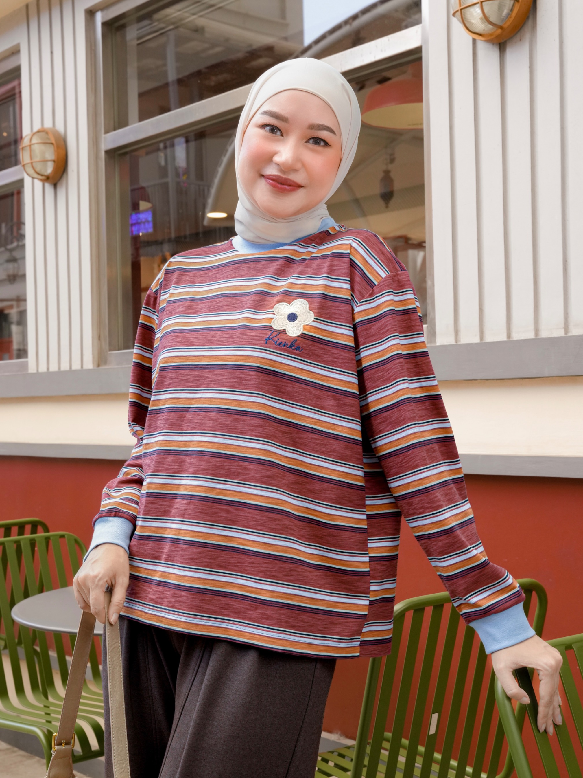 Poppy Stripe Longsleeve Kode A