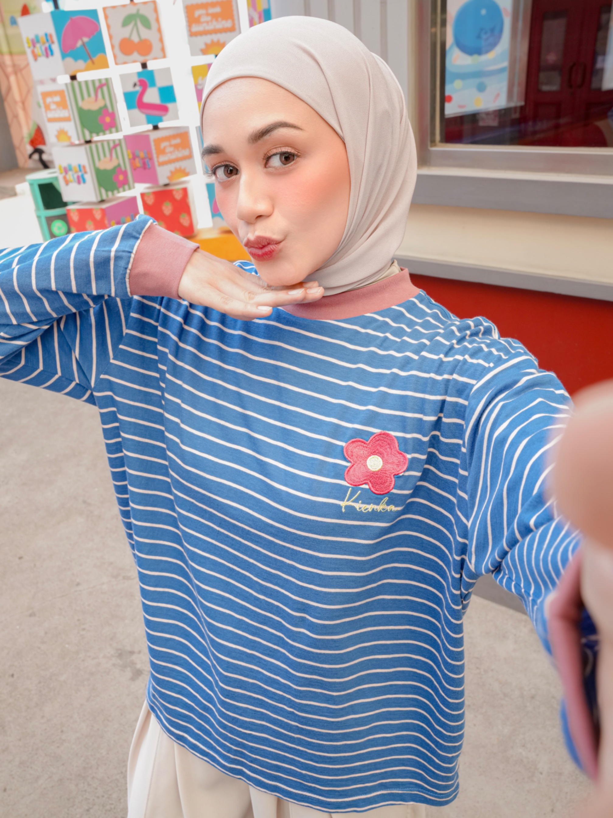 Poppy Stripe Longsleeve Kode M