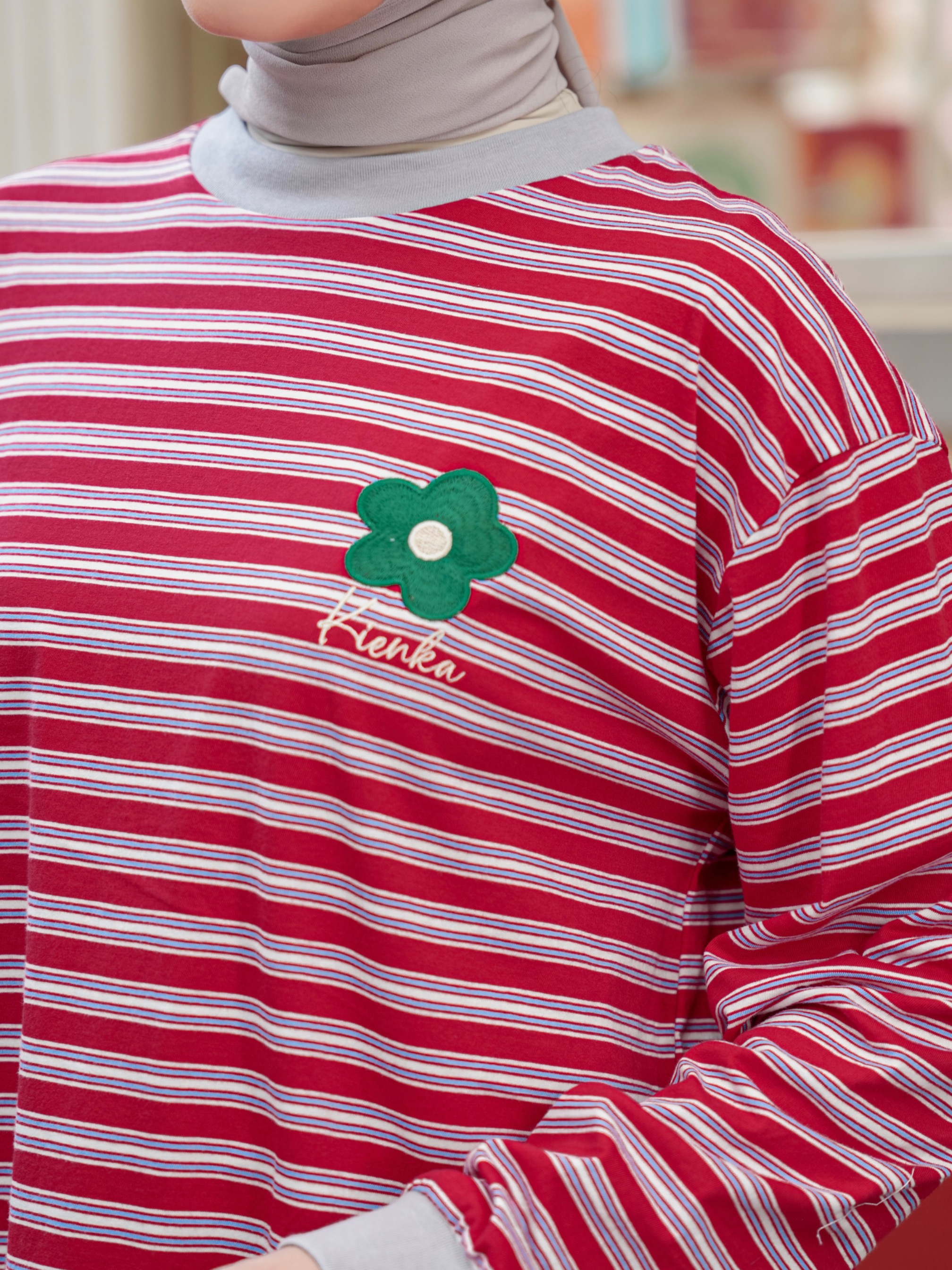 Poppy Stripe Longsleeve Kode D