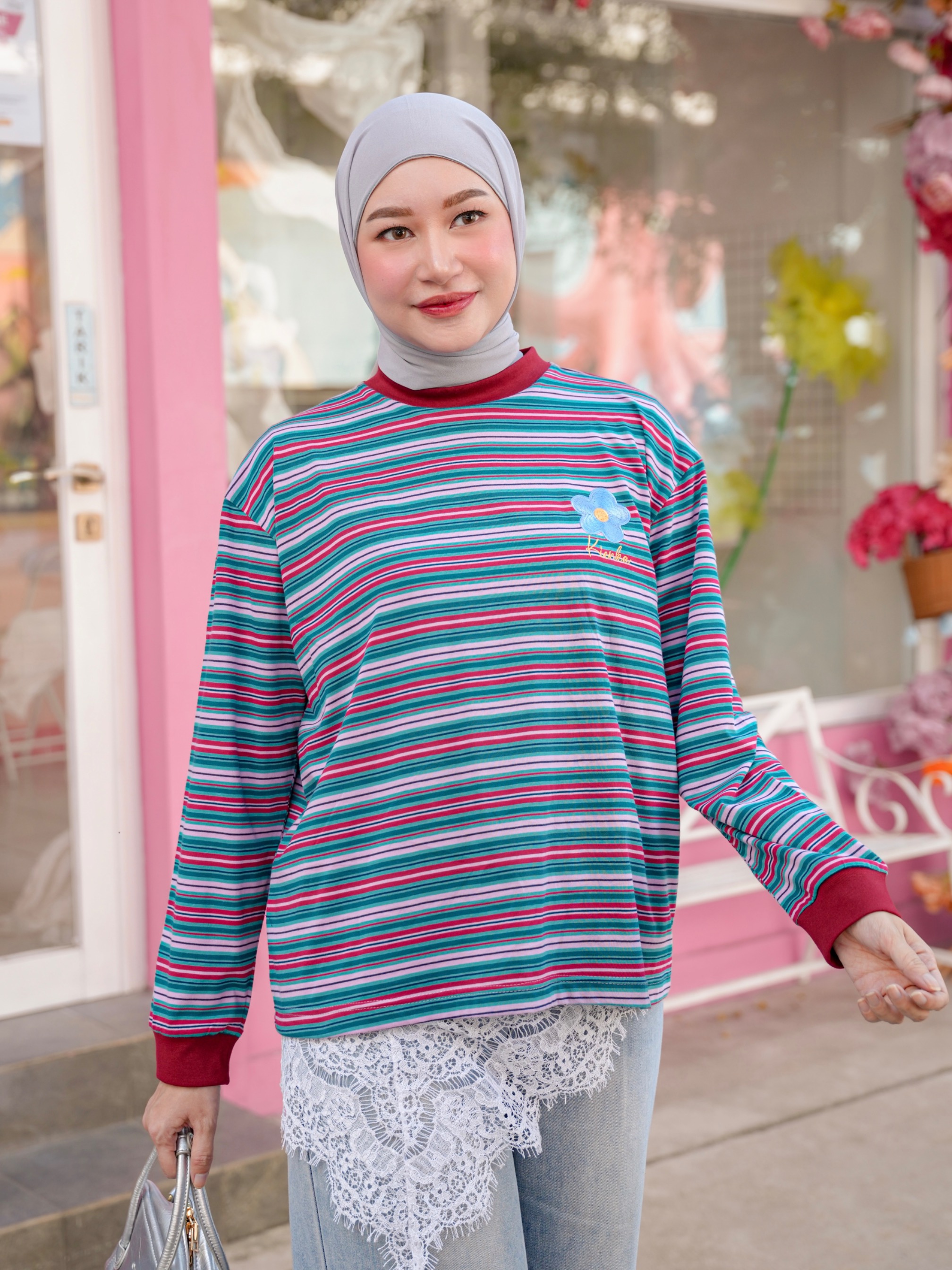 Poppy Stripe Longsleeve Kode L