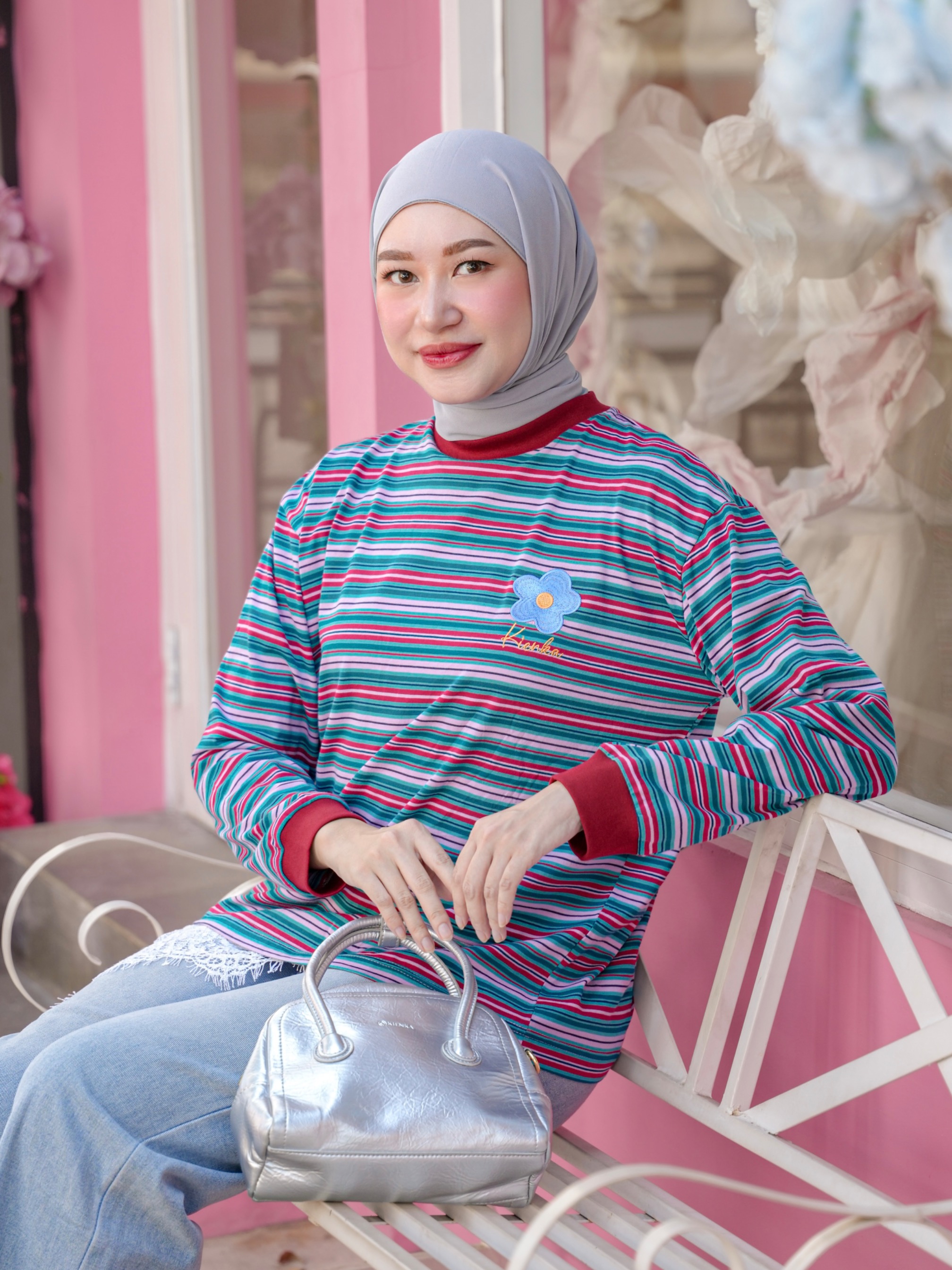 Poppy Stripe Longsleeve Kode L