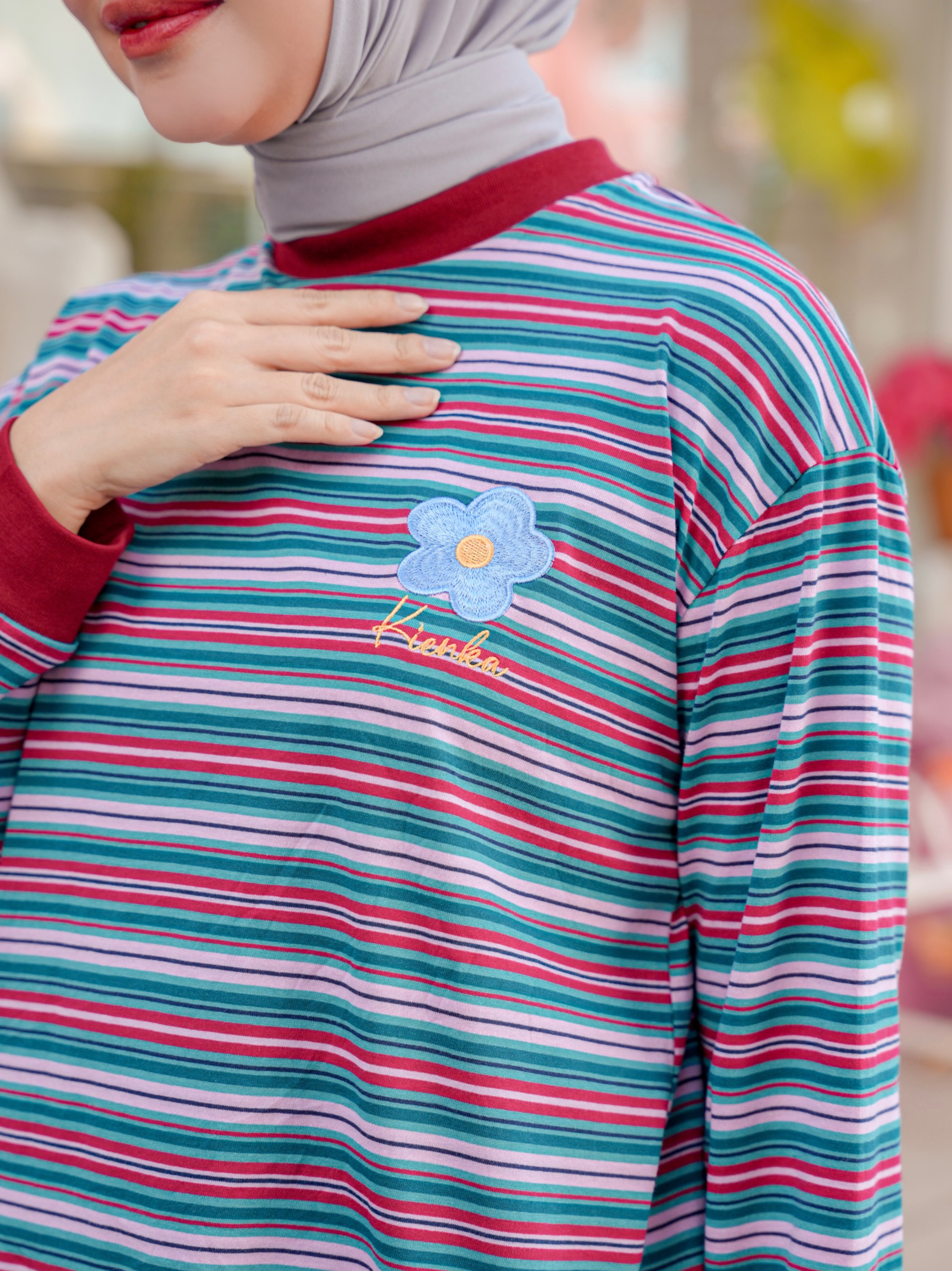 Poppy Stripe Longsleeve Kode L