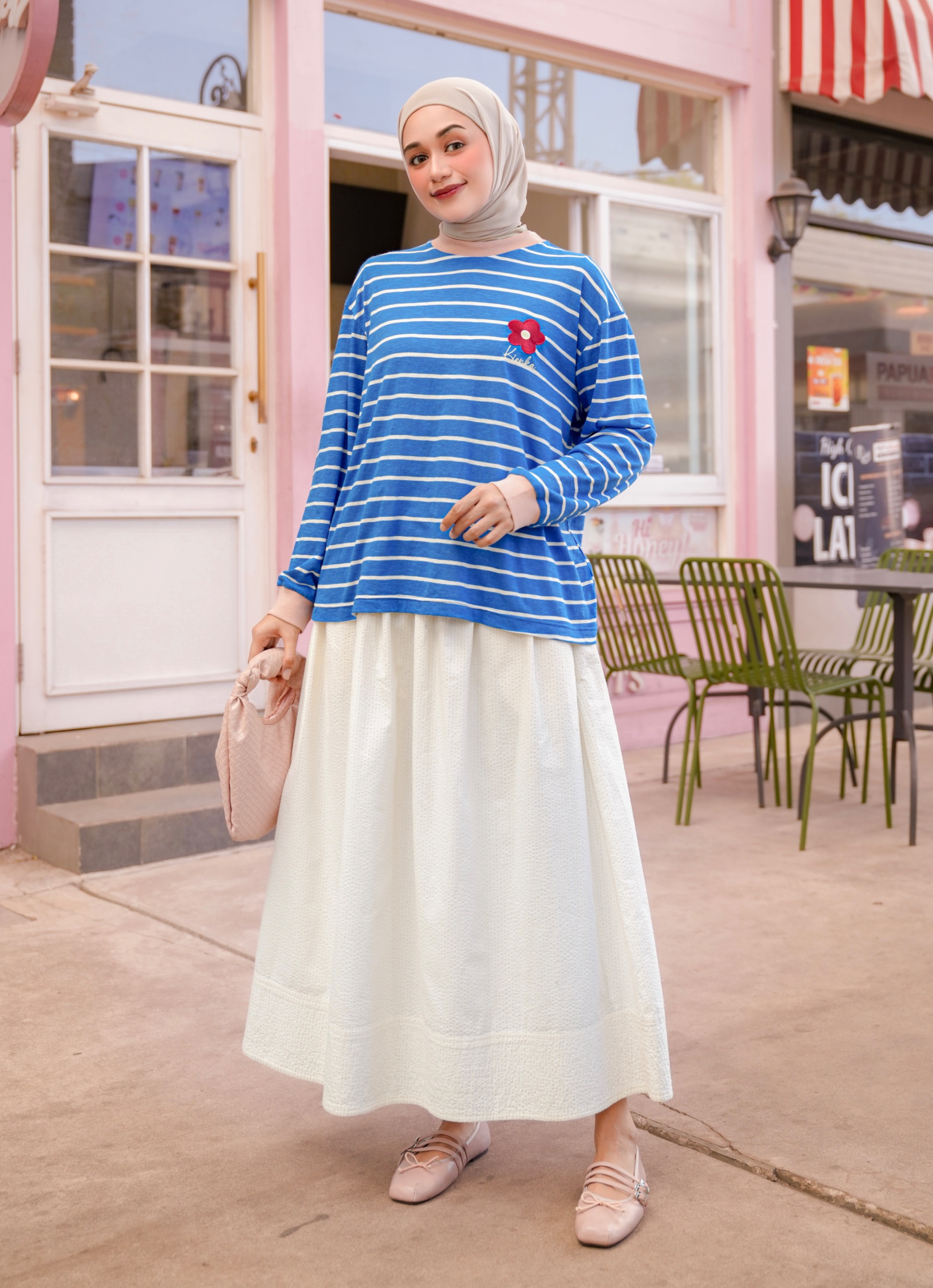 Poppy Stripe Longsleeve Kode C