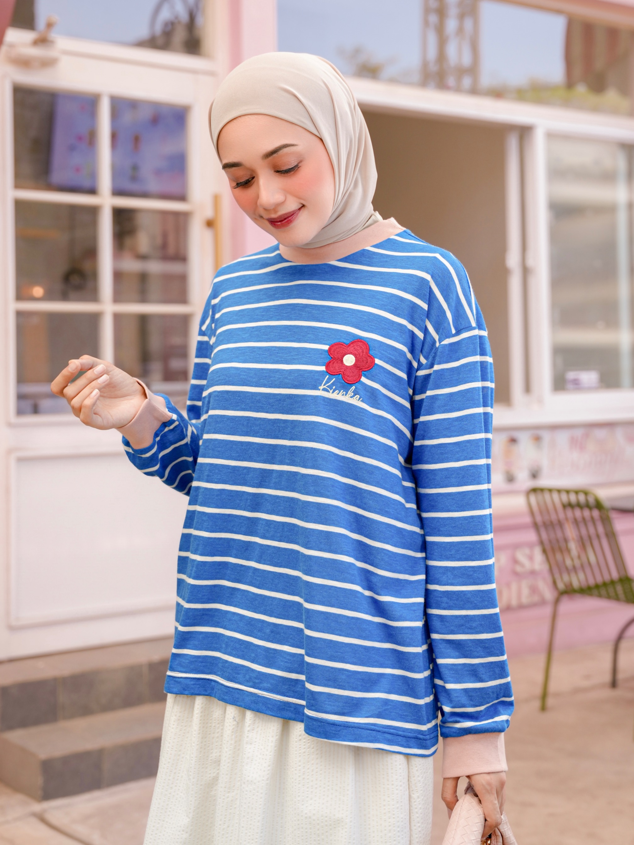 Poppy Stripe Longsleeve Kode C