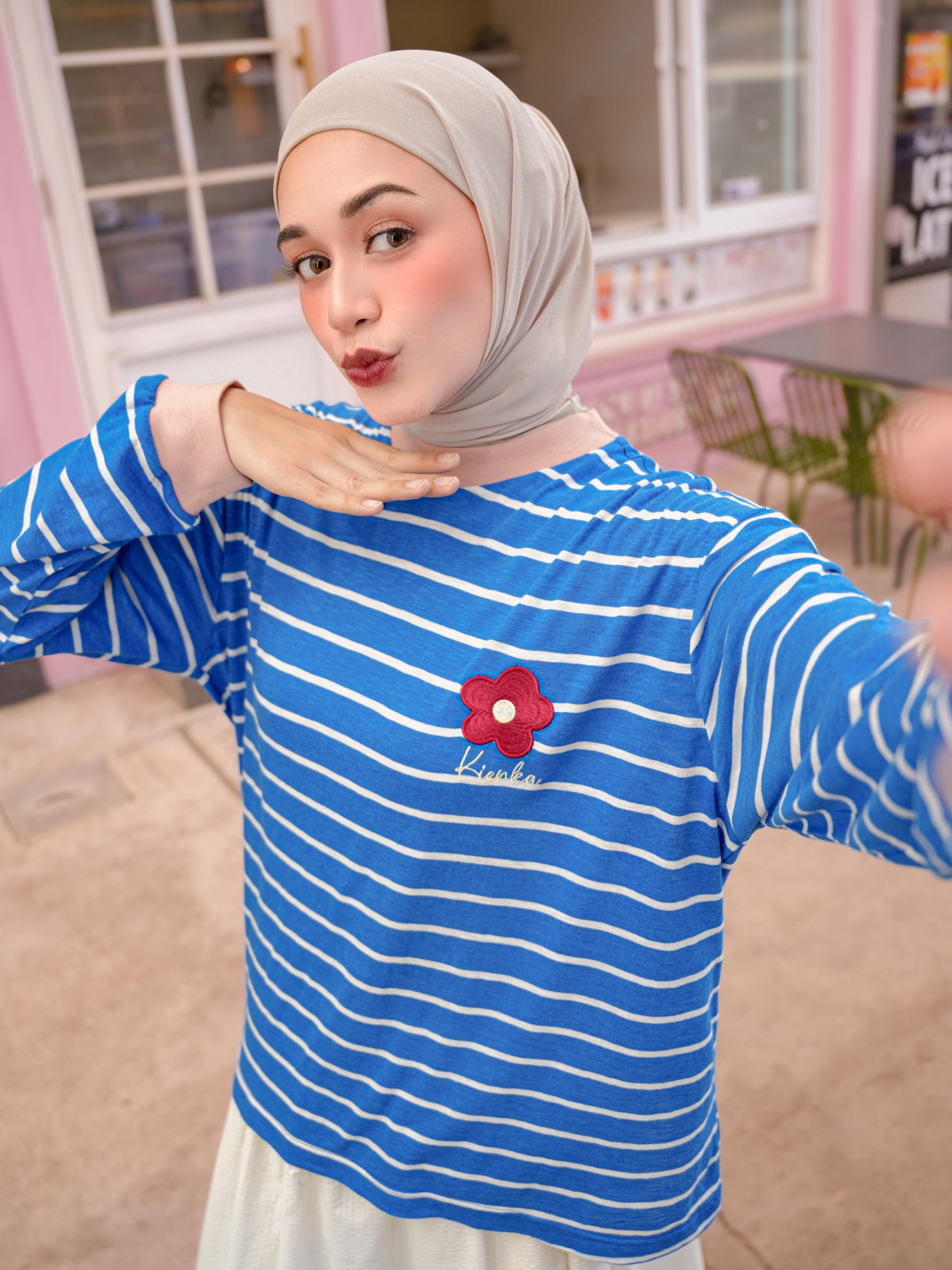 Poppy Stripe Longsleeve Kode C