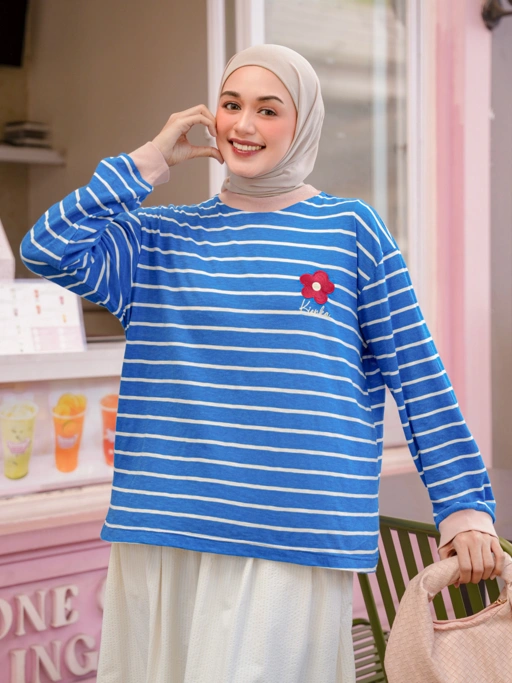 Poppy Stripe Longsleeve Kode C