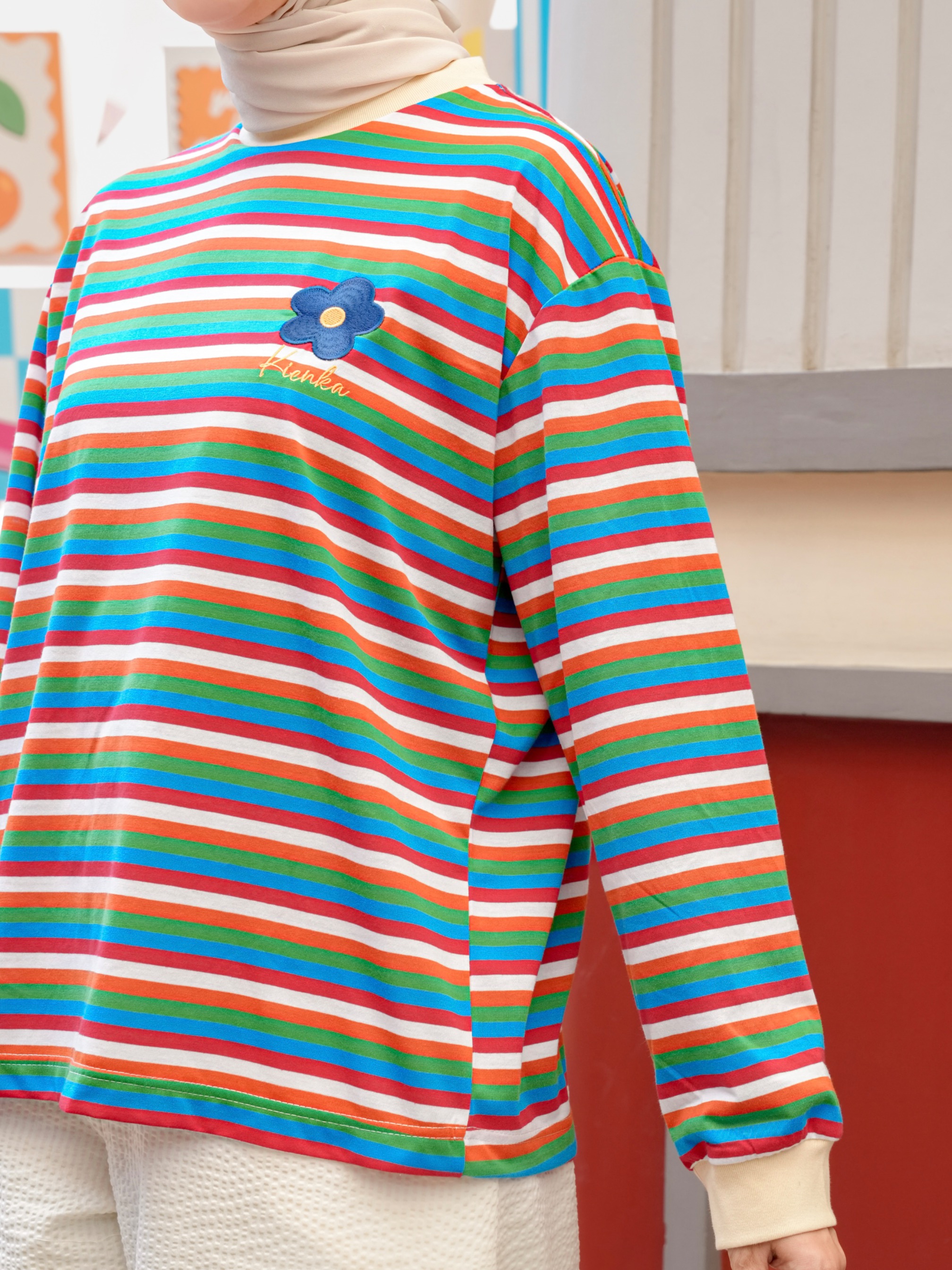 Poppy Stripe Longsleeve Kode B