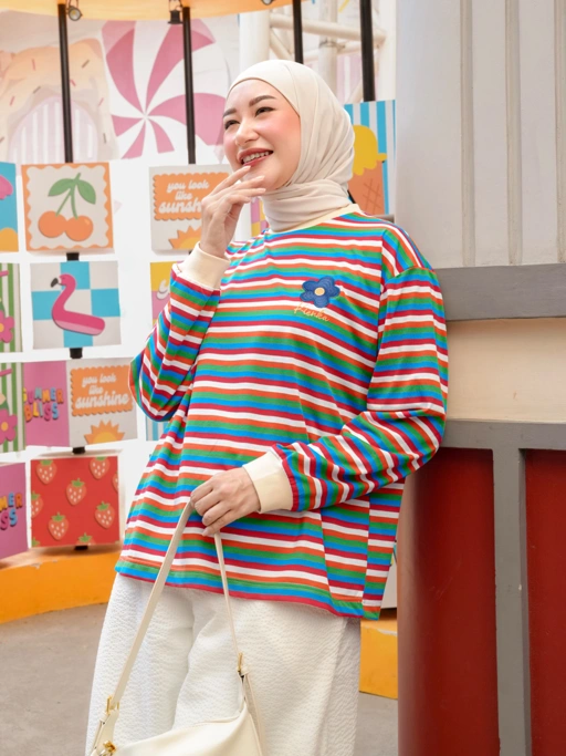Poppy Stripe Longsleeve Kode B