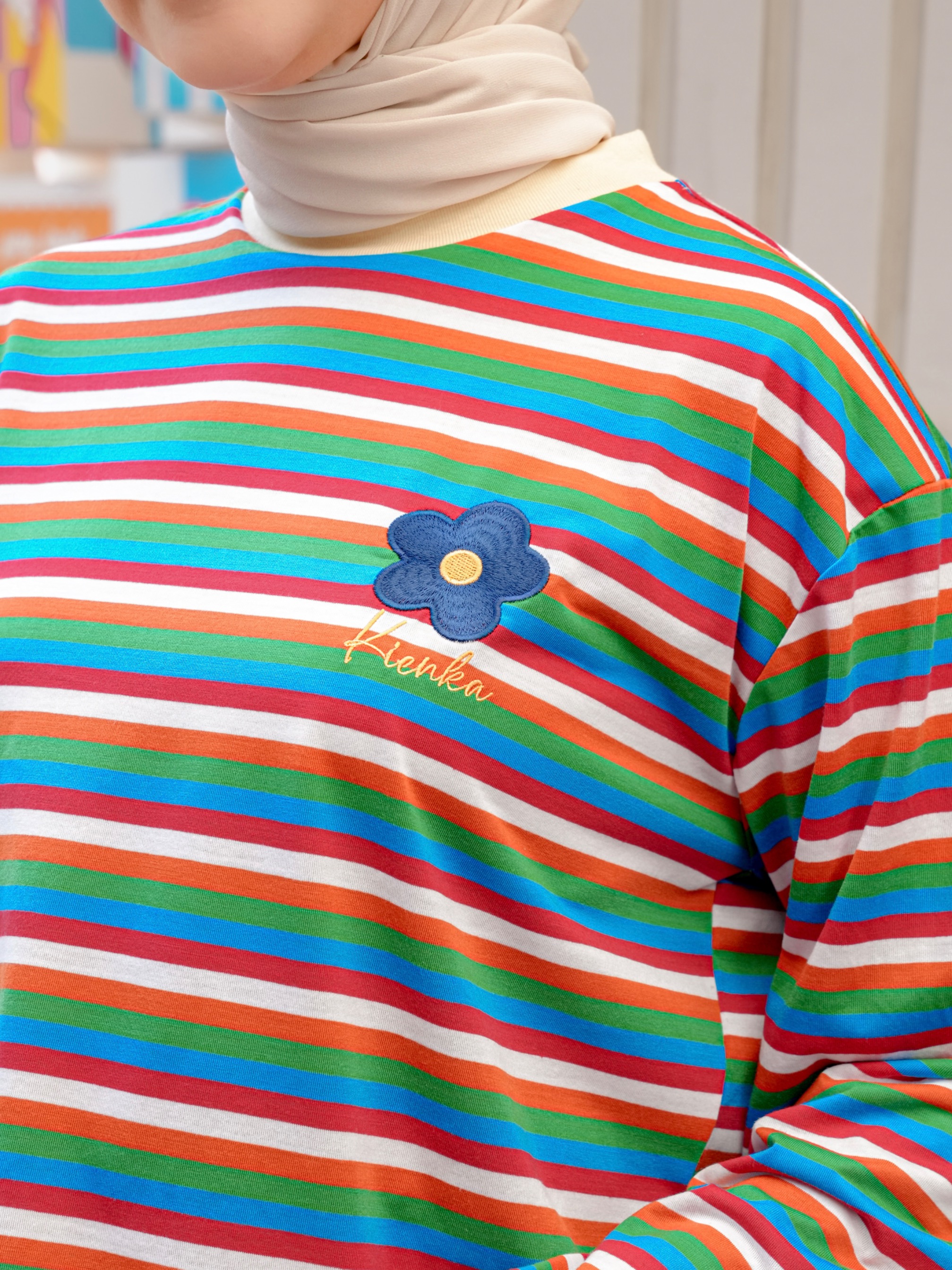 Poppy Stripe Longsleeve Kode B
