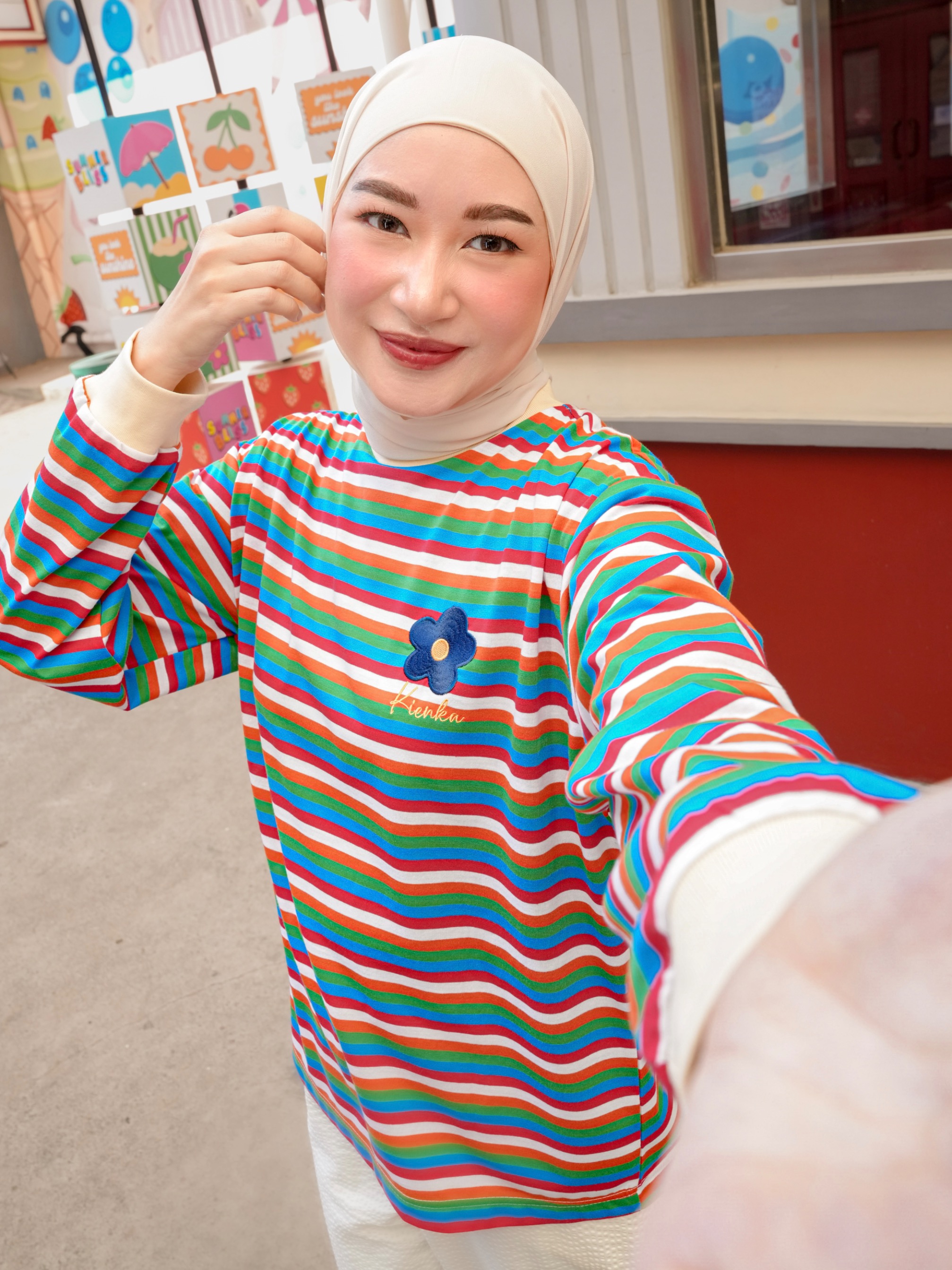 Poppy Stripe Longsleeve Kode B