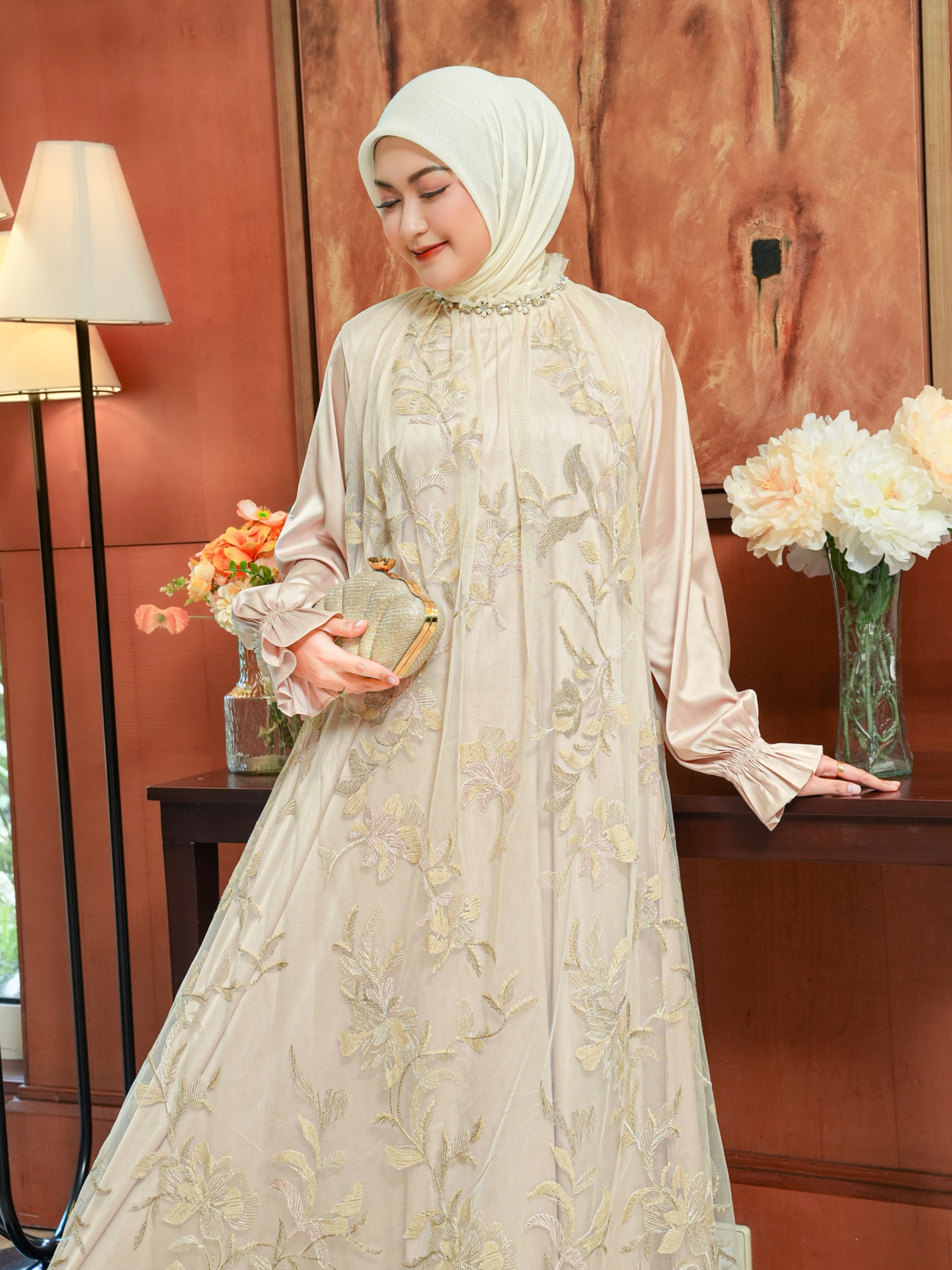 Seradina Dress Ibu Creamy