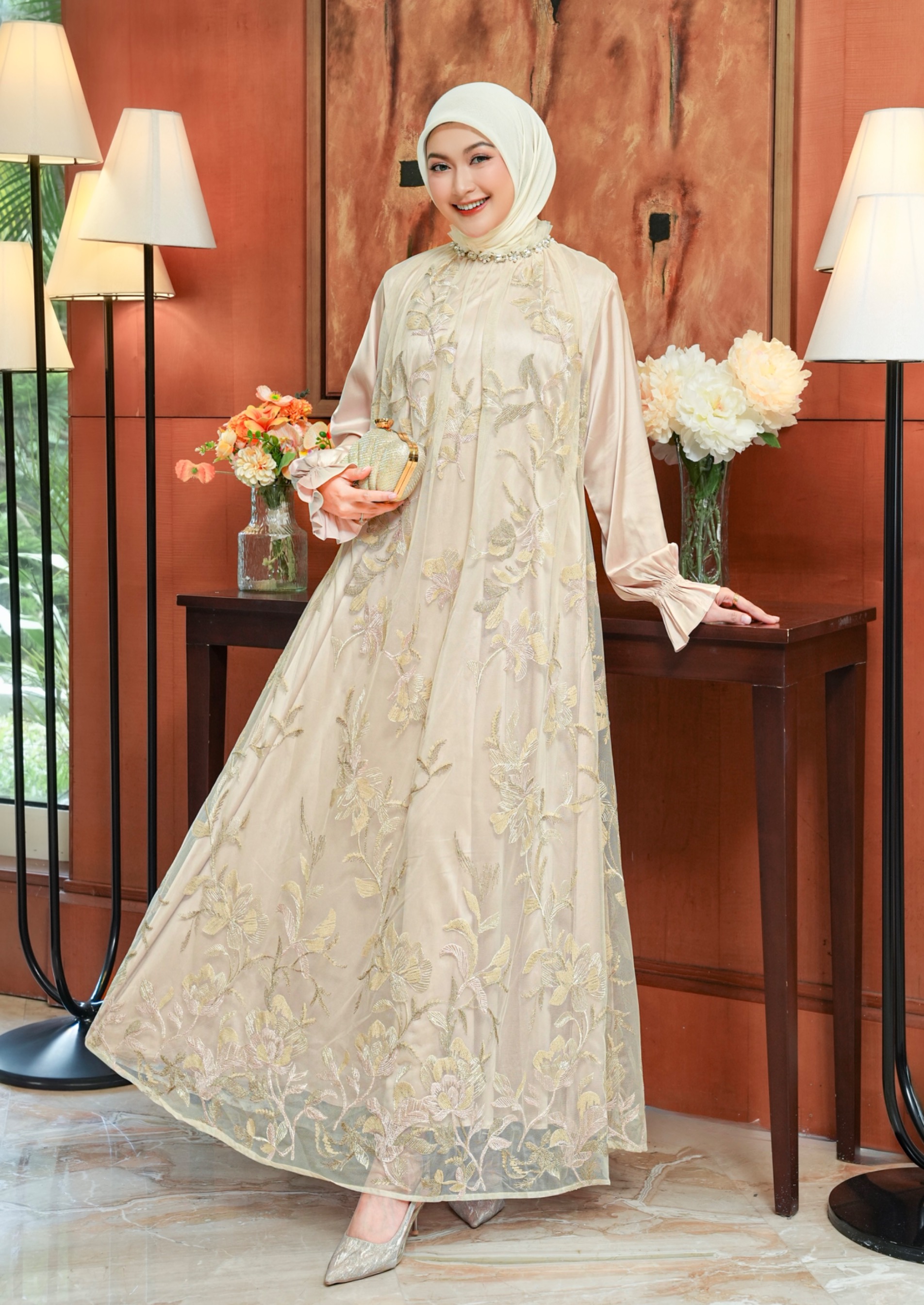 Seradina Dress Ibu Creamy