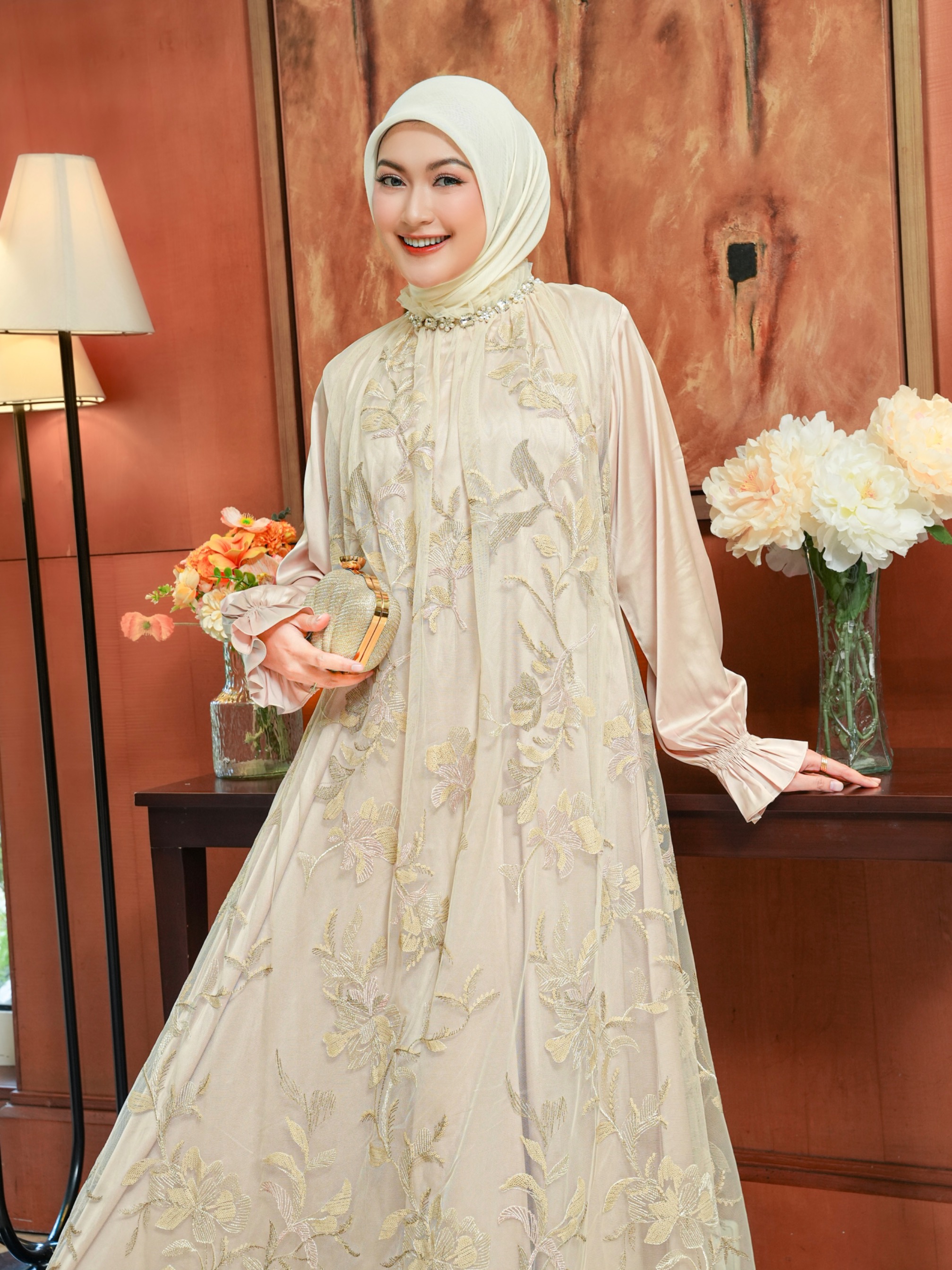 Seradina Dress Ibu Creamy