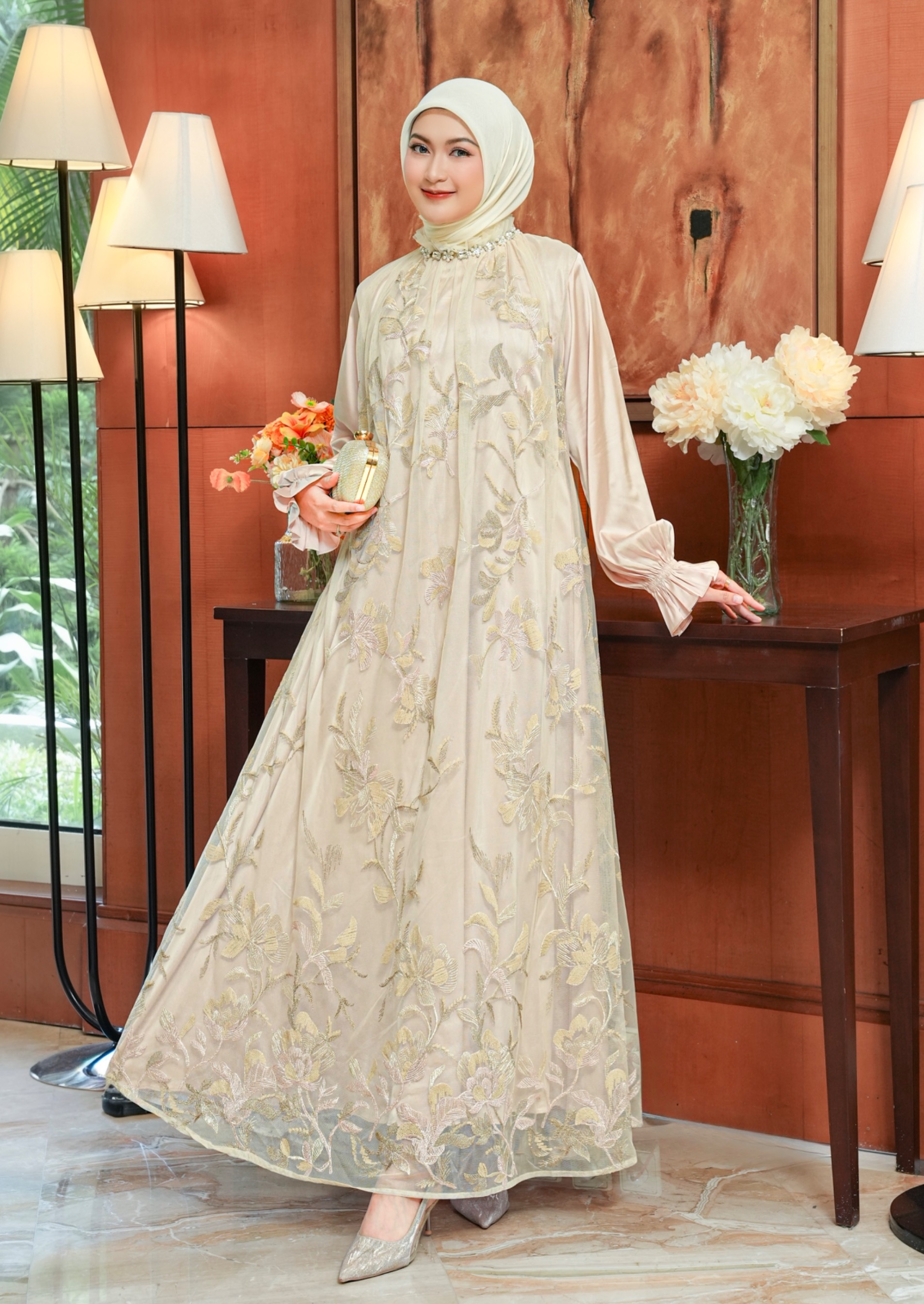 Seradina Dress Ibu Creamy