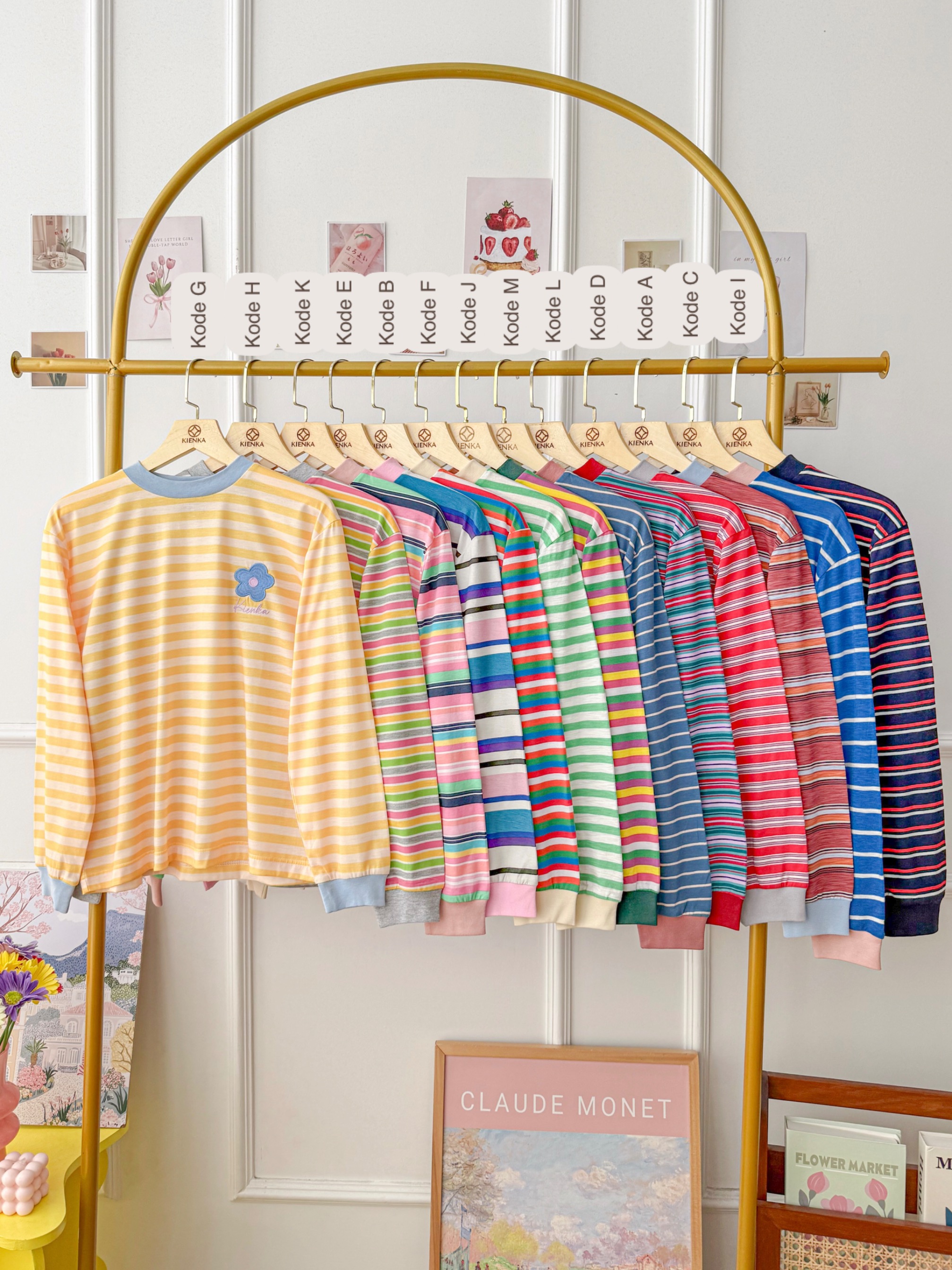 Poppy Stripe Longsleeve Kode L