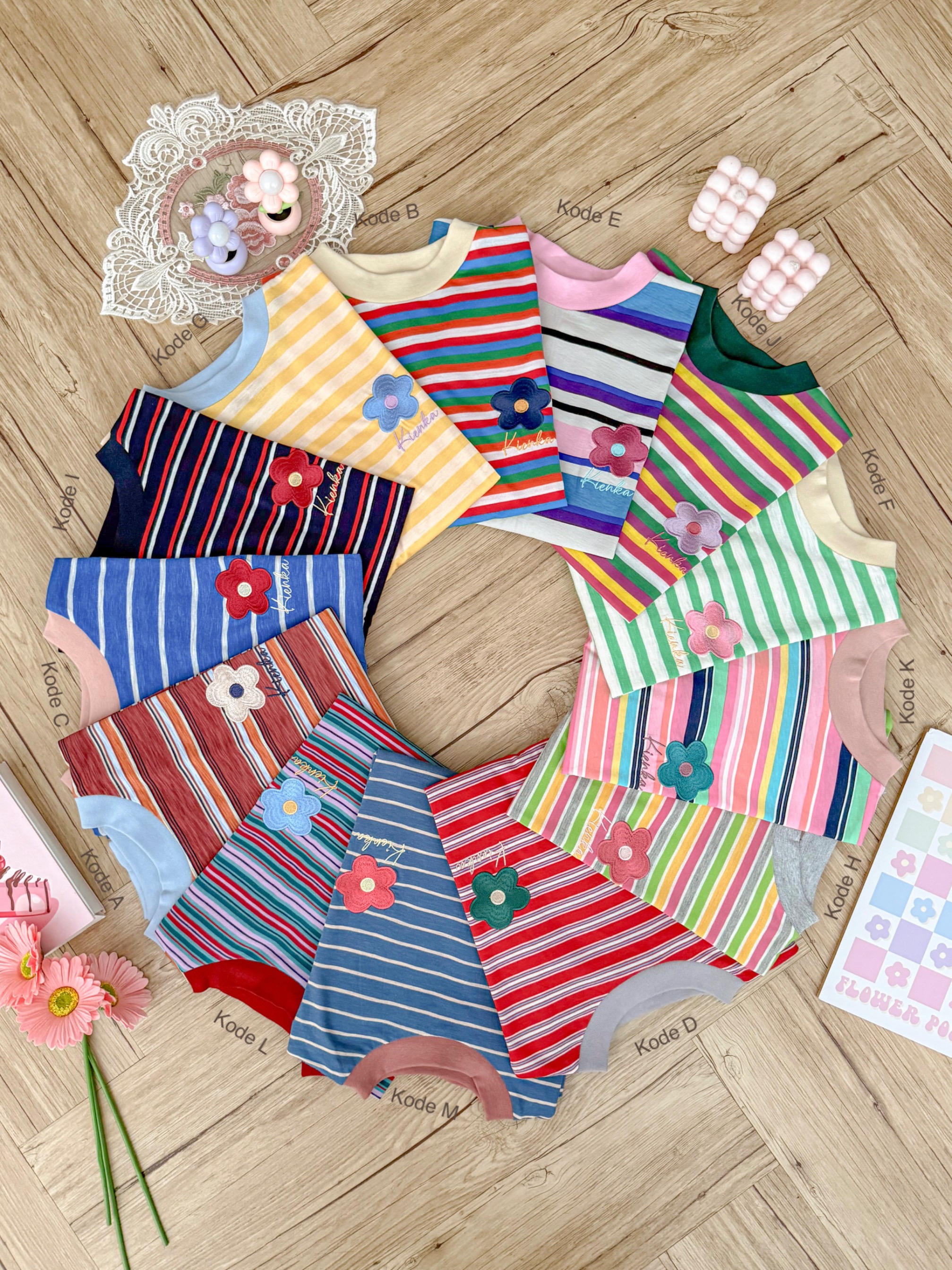 Poppy Stripe Longsleeve Kode L