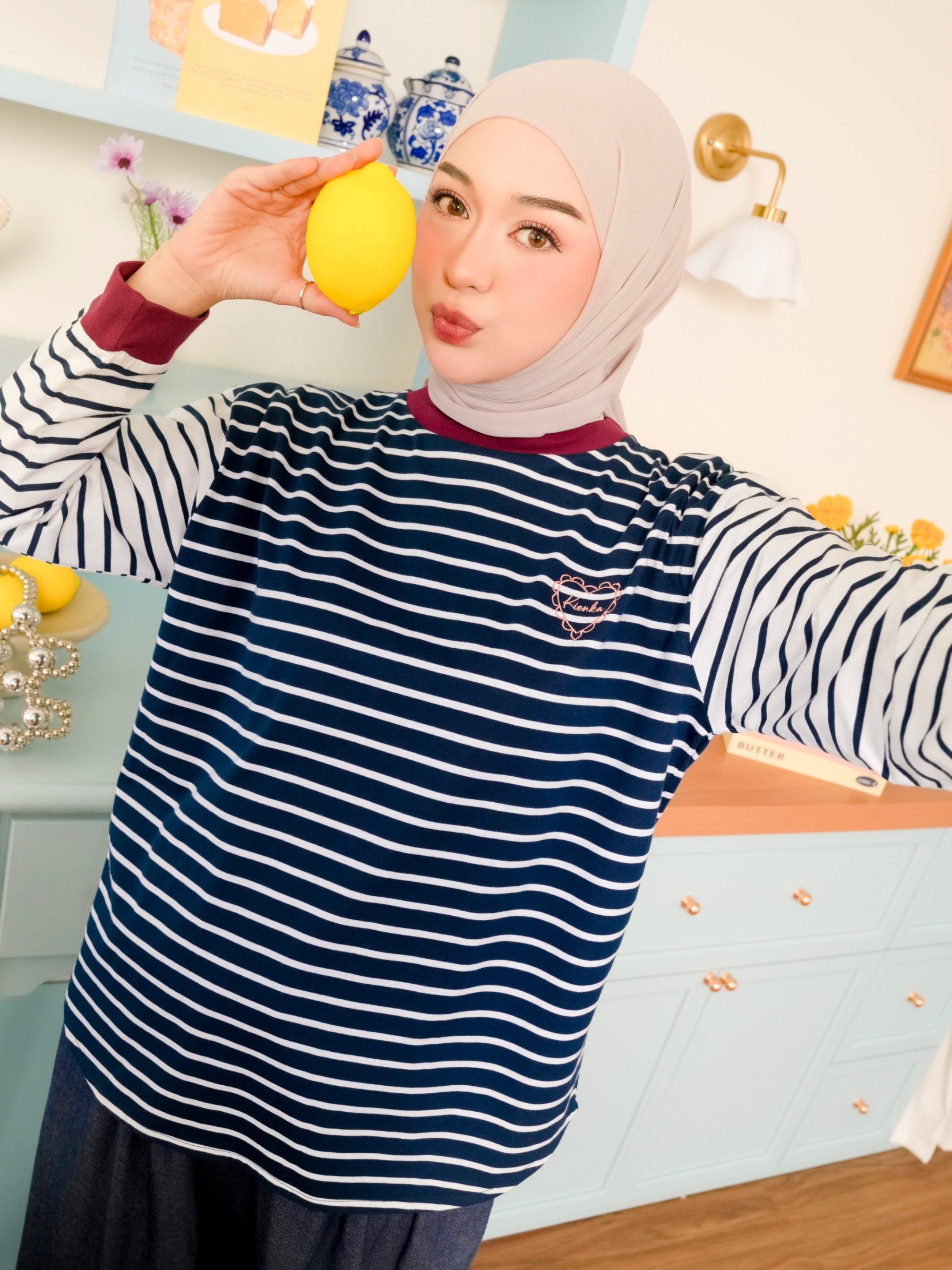 Sera Stripe Longsleeve Navy